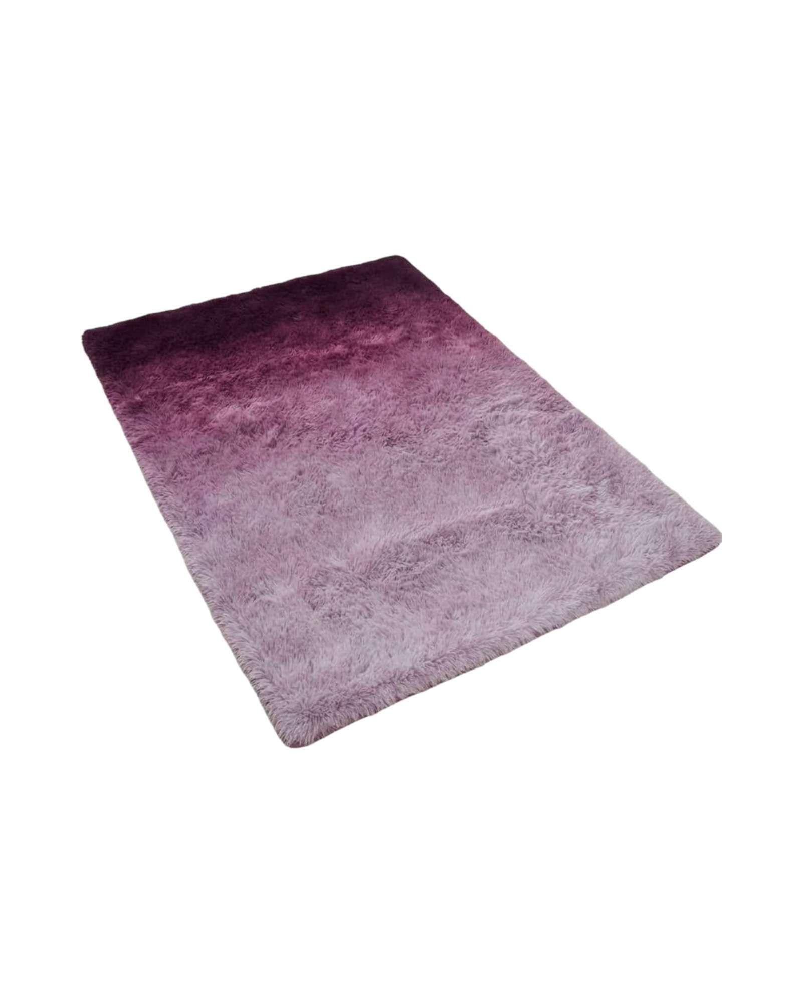 Alfombra Shaggy Peluda Extra Suave VERANO / INVIERNO 180 x 200 cm  Violeta Jaspeado-4