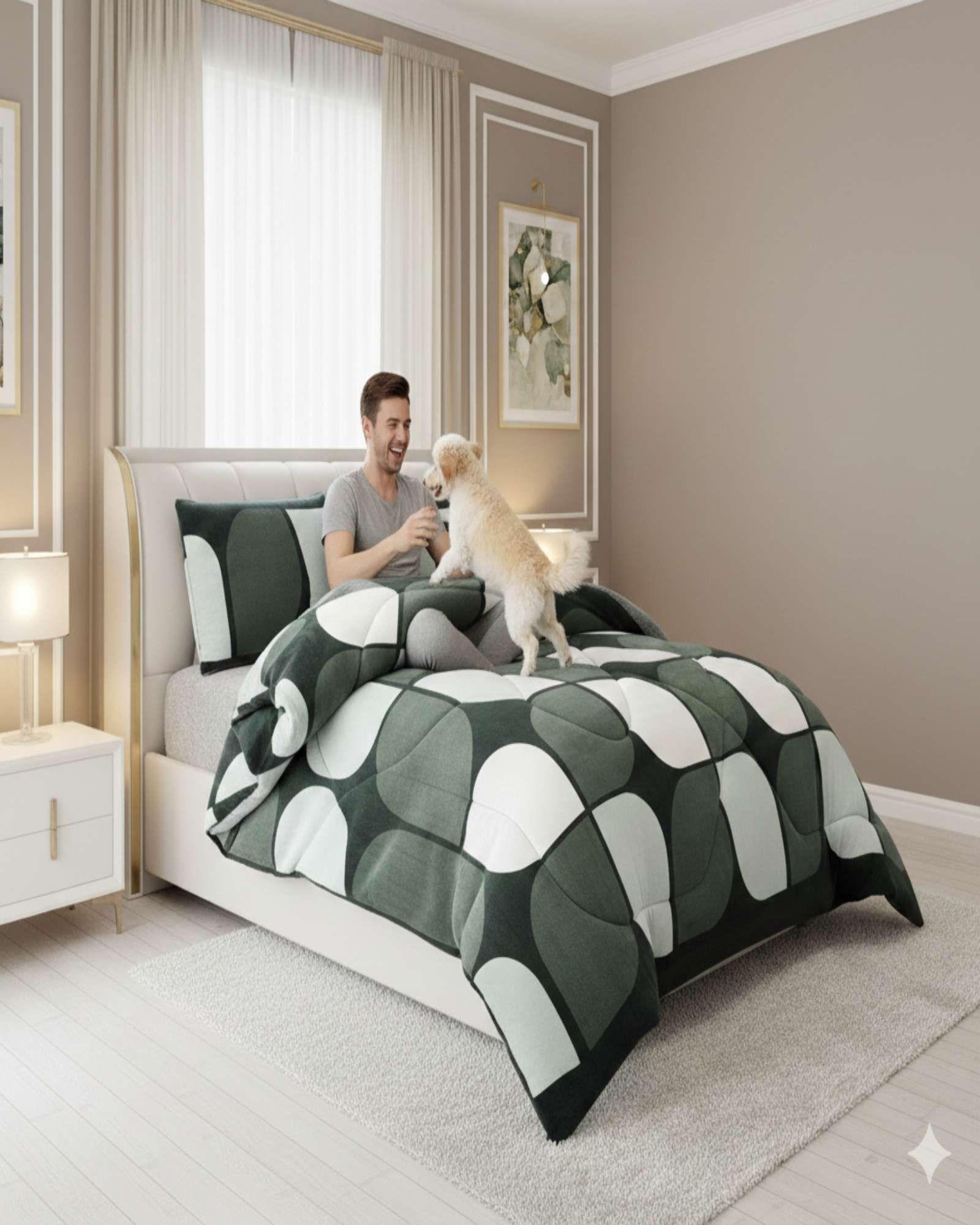 Juego de Cobertor con Chiporro mas sabana Plaza y Media C3-2