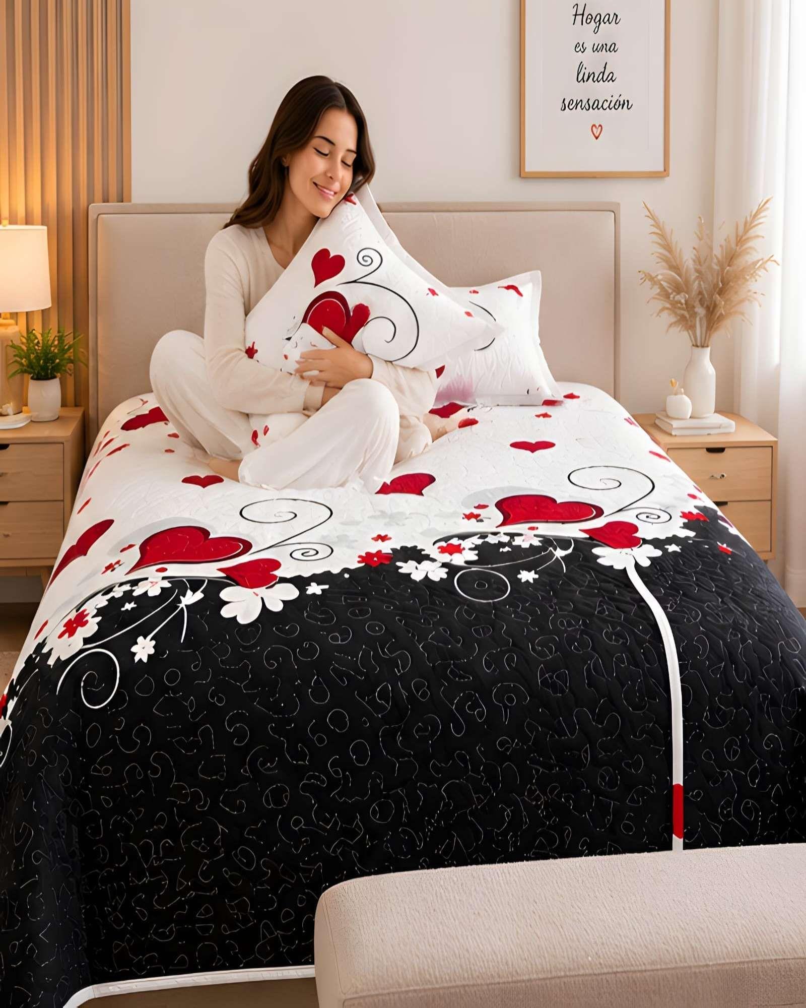 Quilt 1.5 Plazas 180x230 cm + Funda de Almohada-0