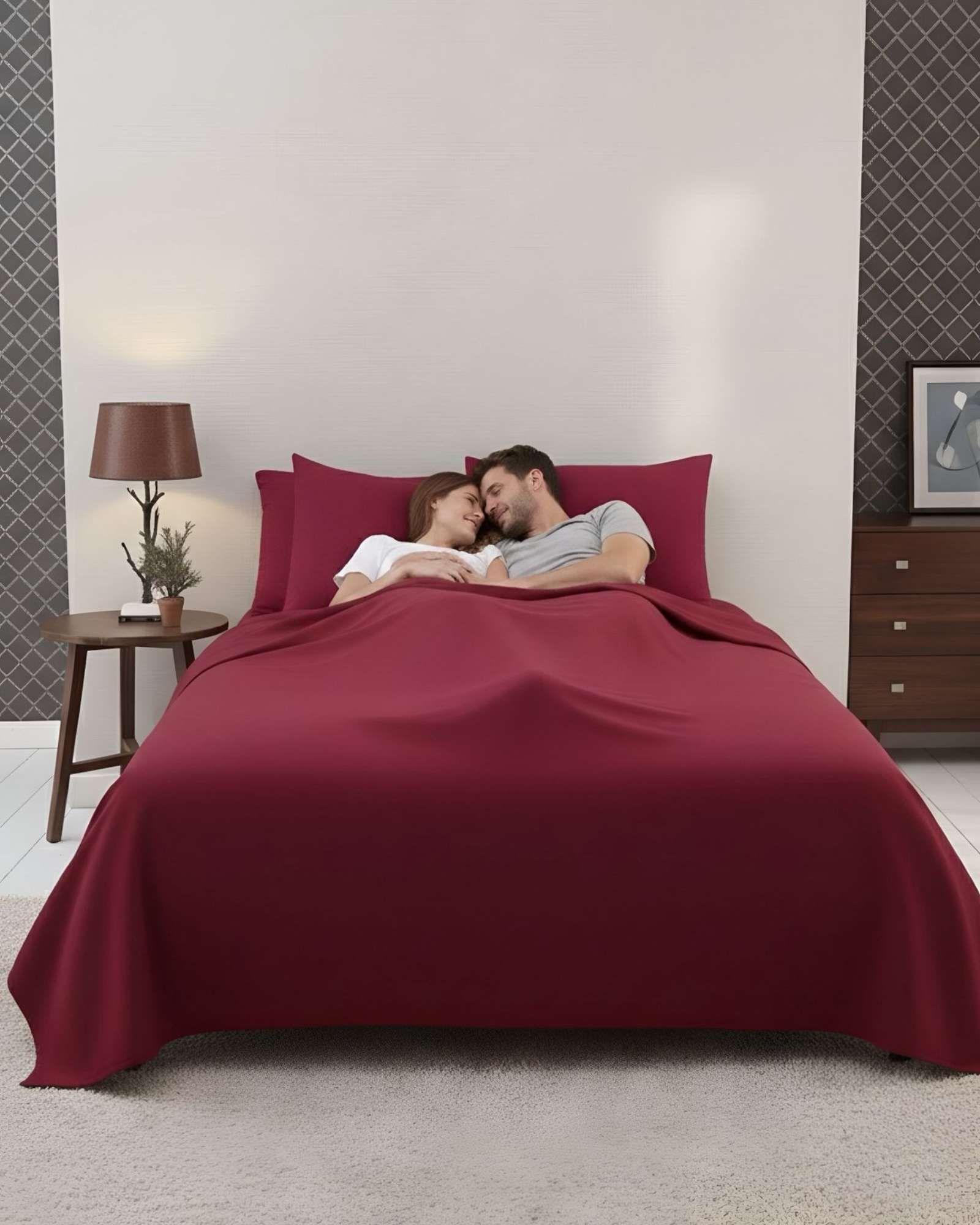 Sabana extra suave premium de polar Roja King-3