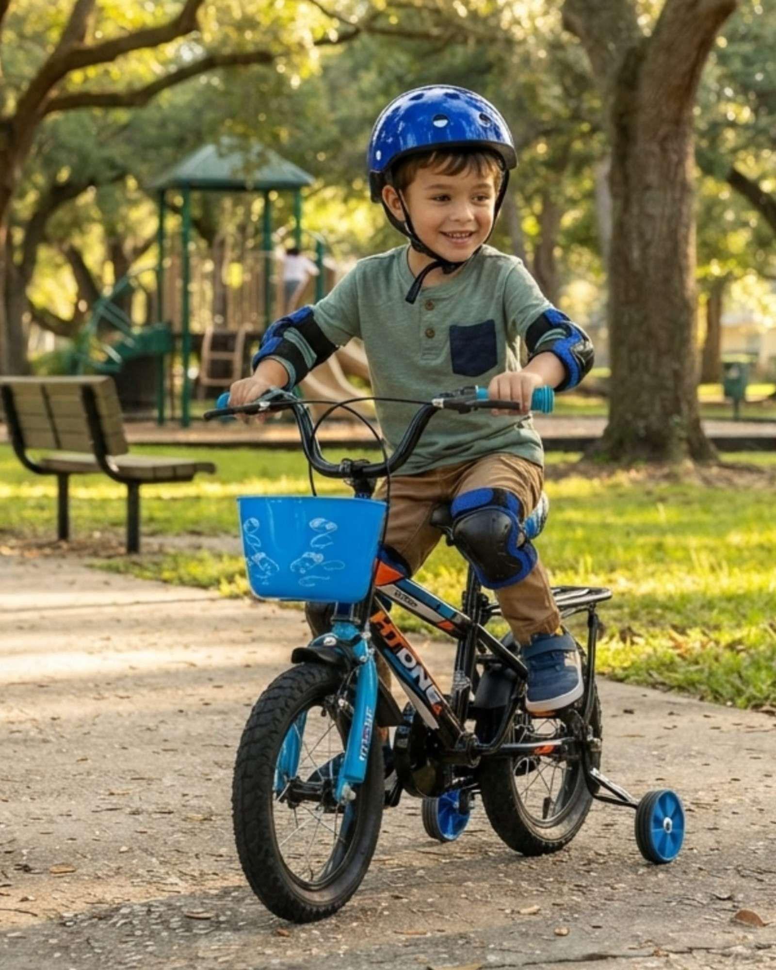 Bicicleta Para Niños Aro 12 Con Kit De Protección Y Casco 09-2