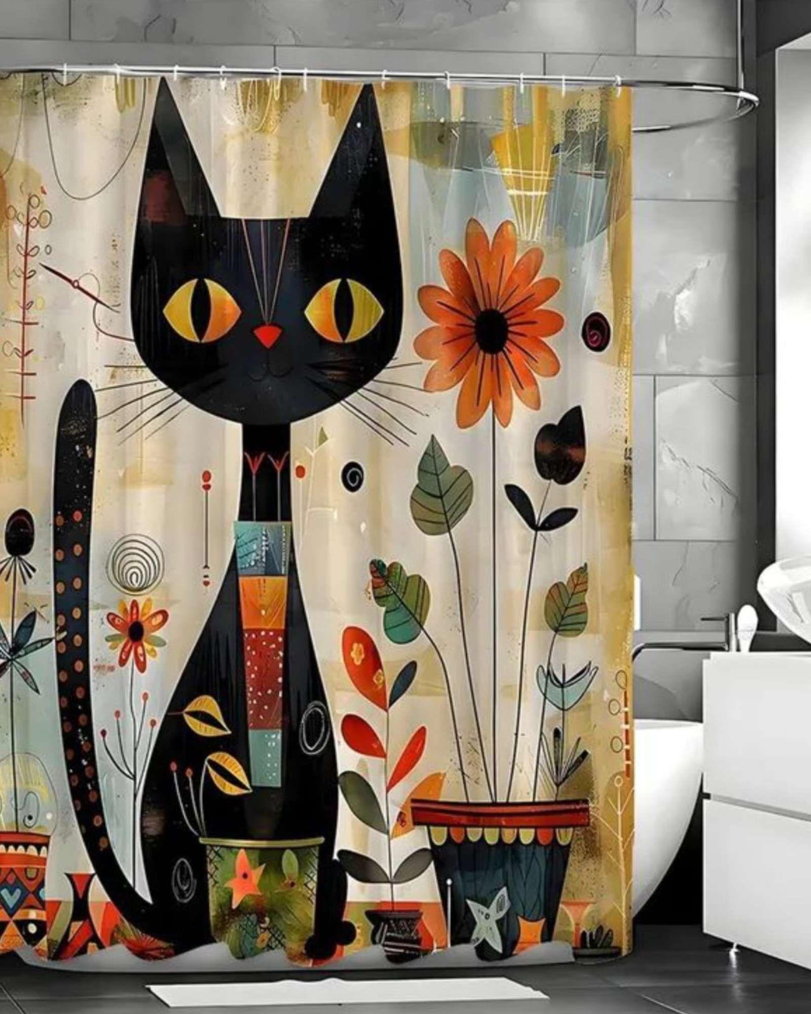 Set de baño 5 piezas Cortina mas Alfombras mas forro de ducha  -15-4