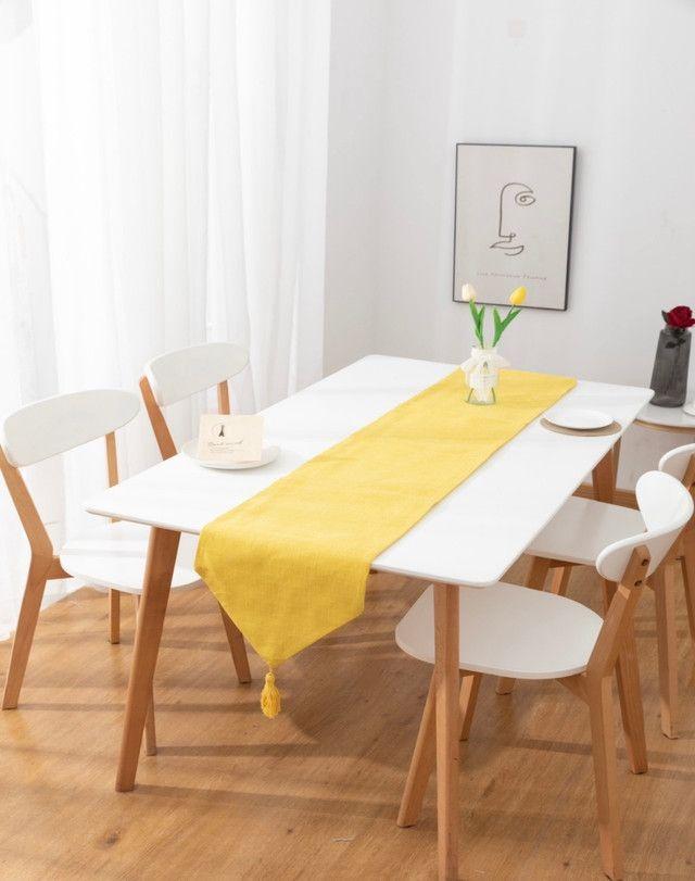 CAMINO DE MESA DE LINO 33 X 180cm Amarillo-2