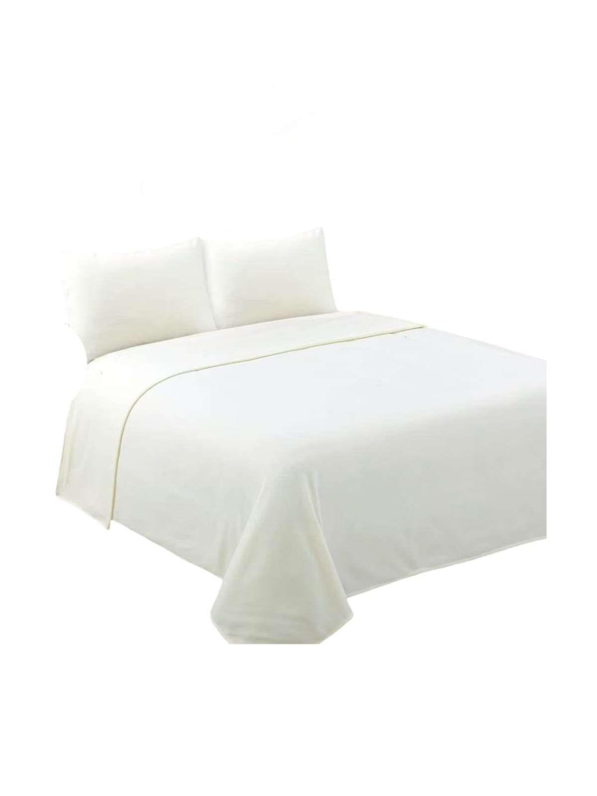 Sábanas Térmicas de polar Esponjosa King Tacto Suave beige-2