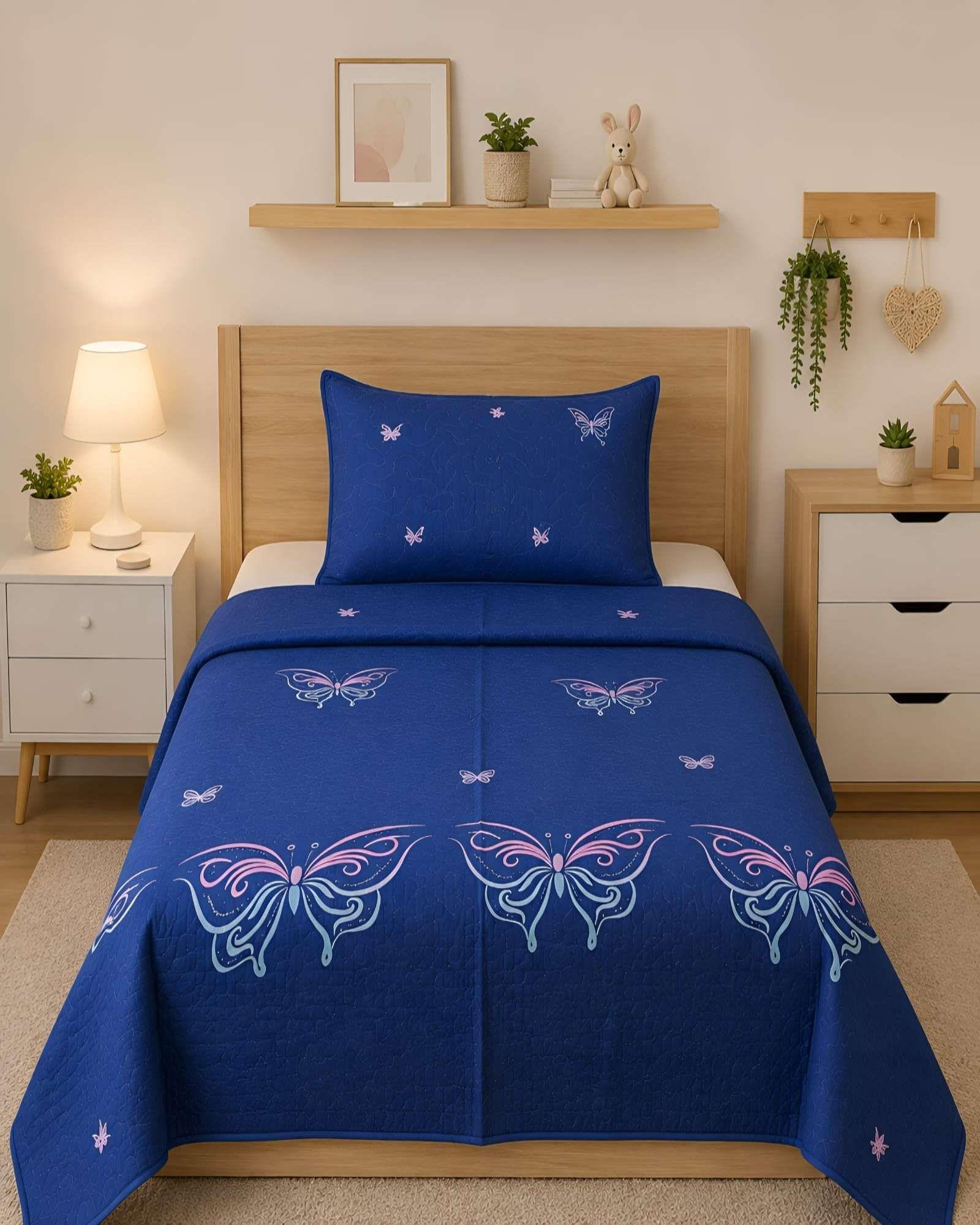 Cubrecamas Quilt Plaza Y Media Textura Suave Y Fresca m4-3