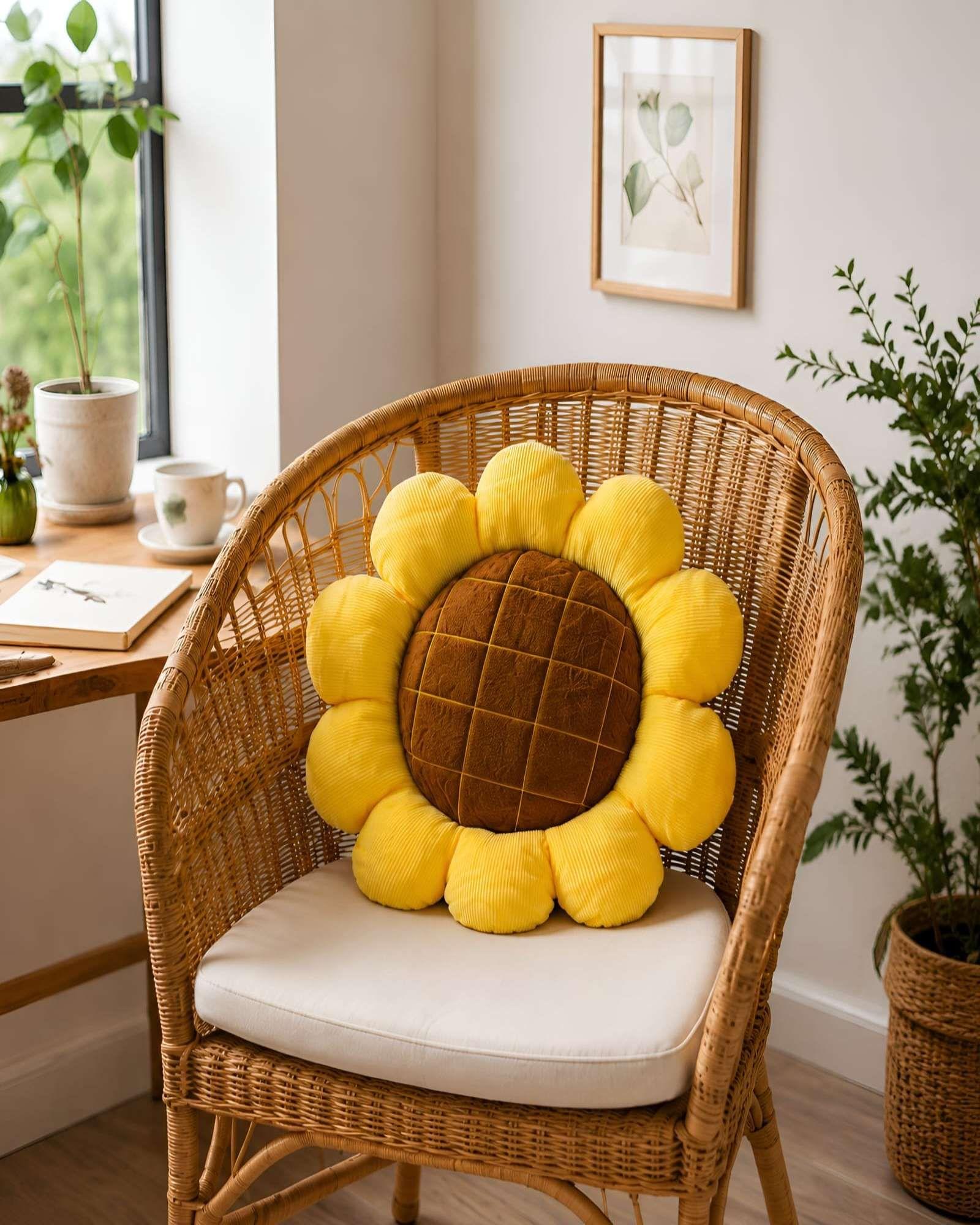 Cojin Decorativo Girasol Para Sofa Y Dormitorio-1