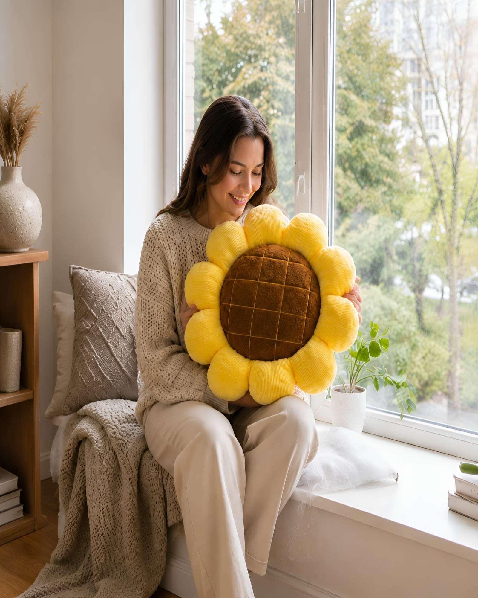 Cojin Decorativo Girasol Para Sofa Y Dormitorio-2