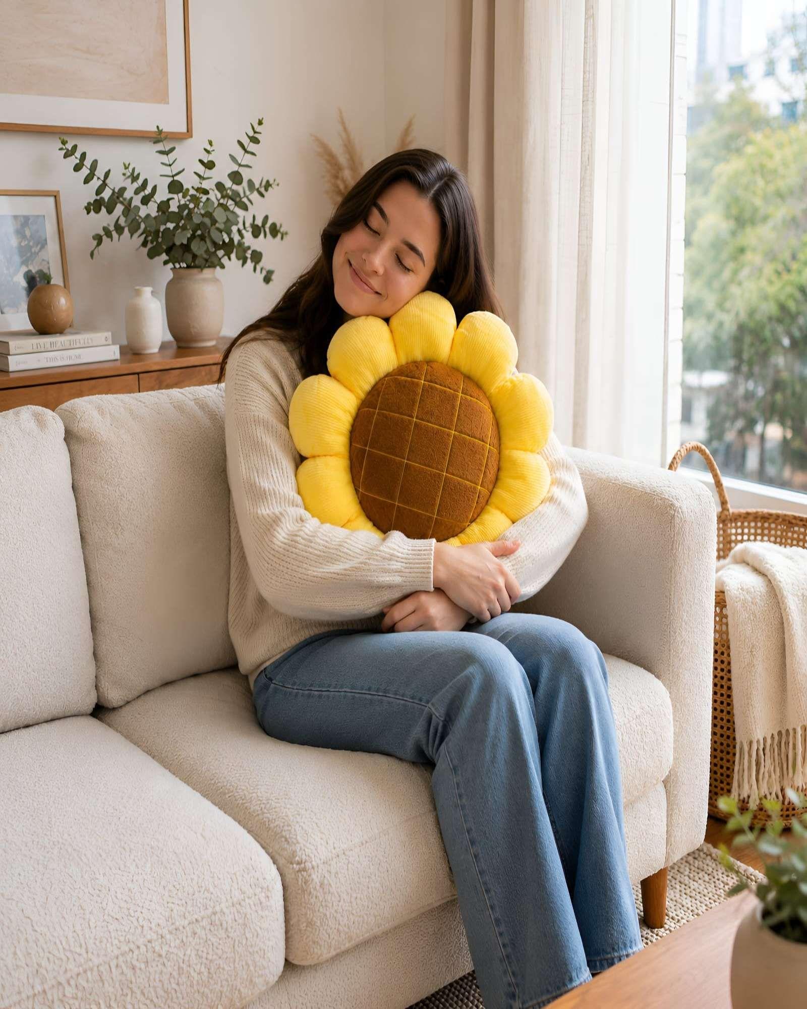Cojin Decorativo Girasol Para Sofa Y Dormitorio-3