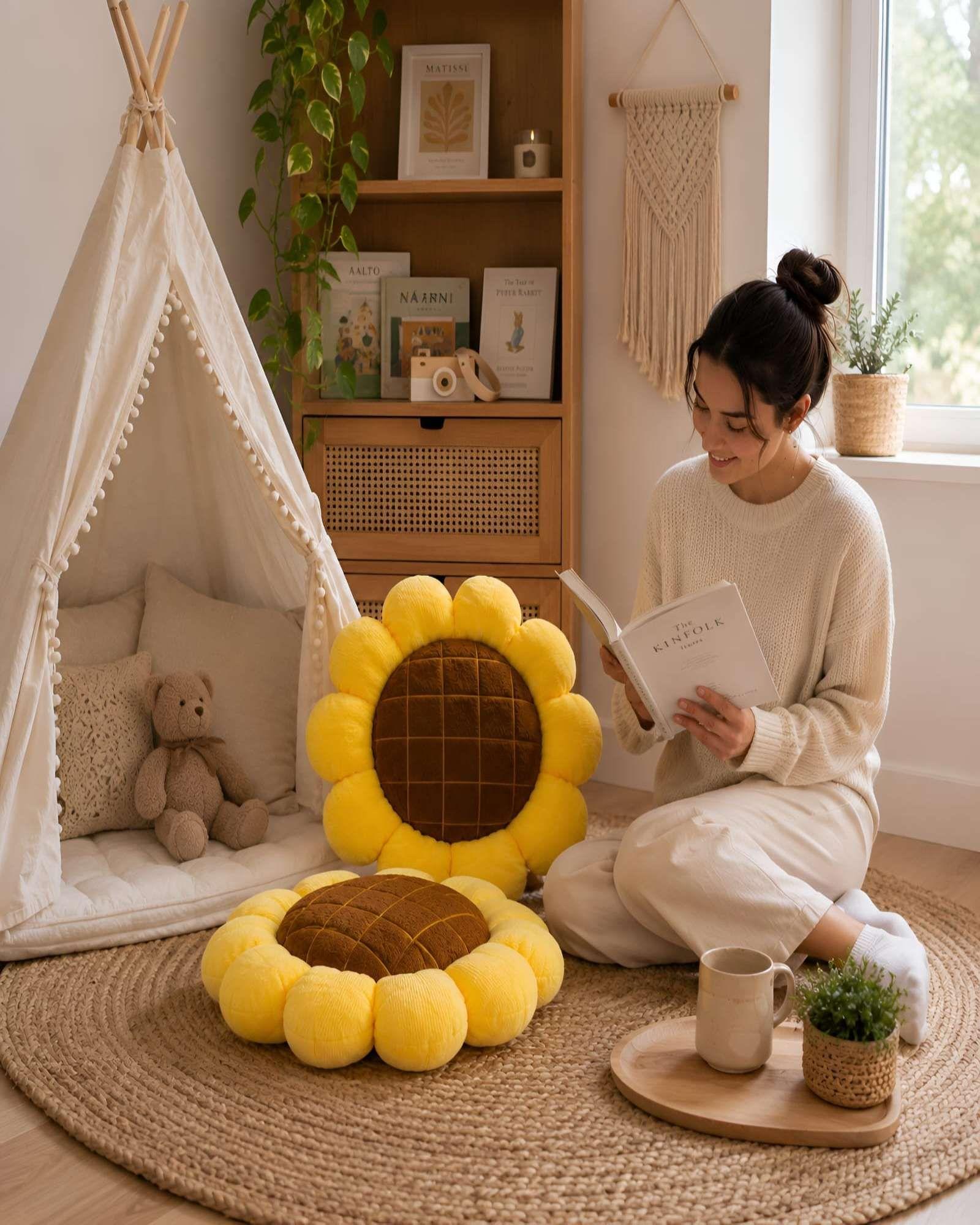 Cojin Decorativo Girasol Para Sofa Y Dormitorio-5