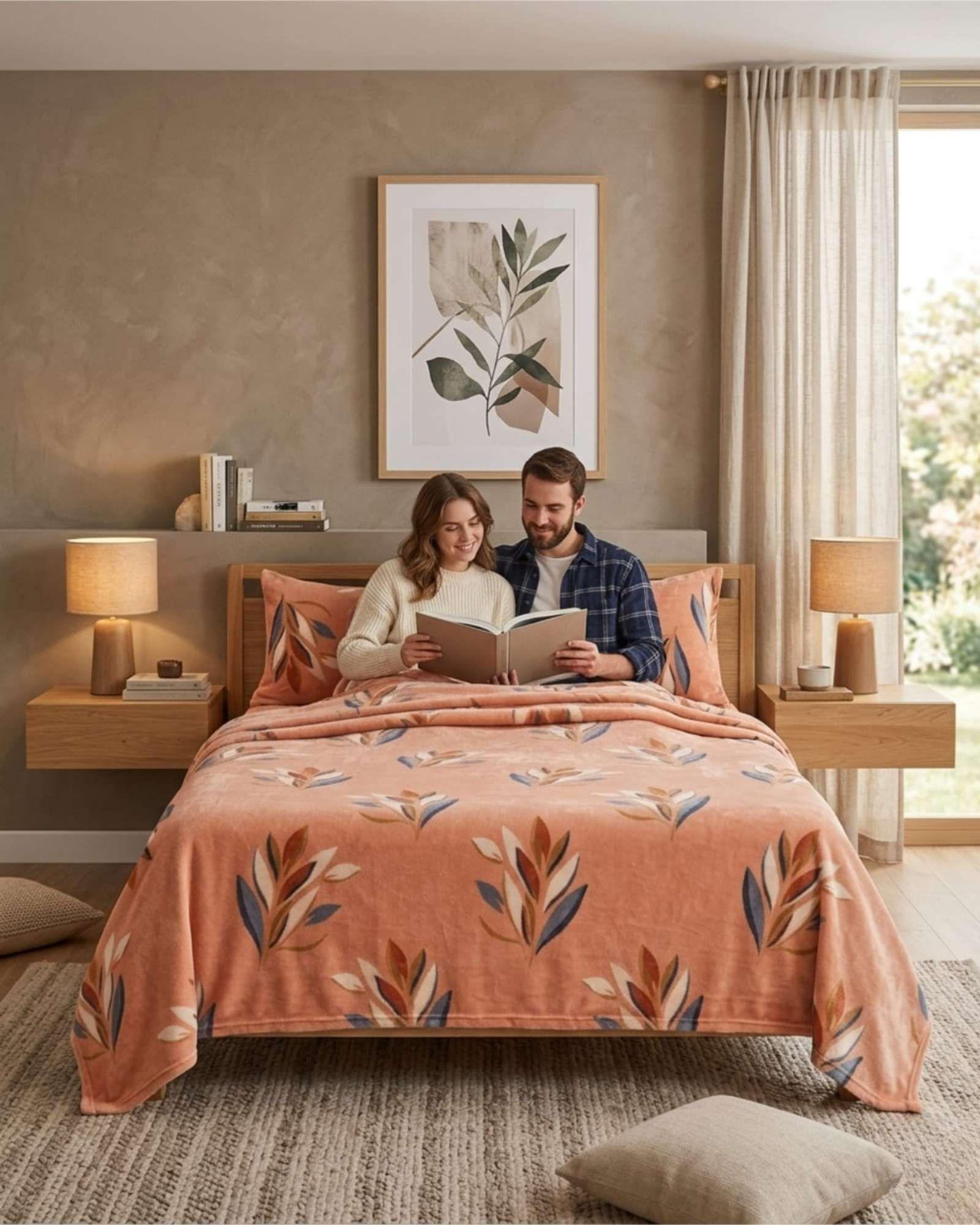 Sabanas Polar de Invierno Plaza y Media Estampado Premium m5-4