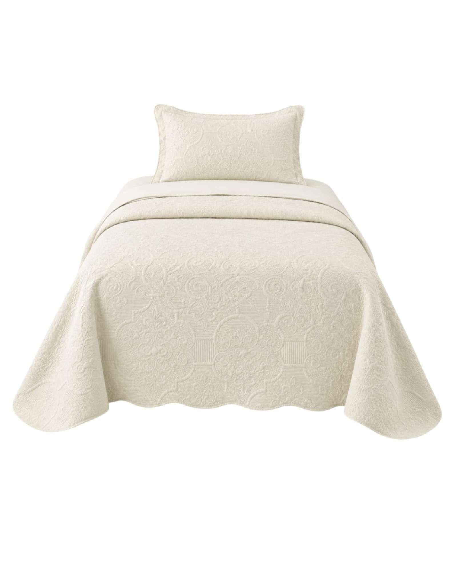 Cubrecama Quilt Verano 1.5 Plazas Textura En Relieve 03-5