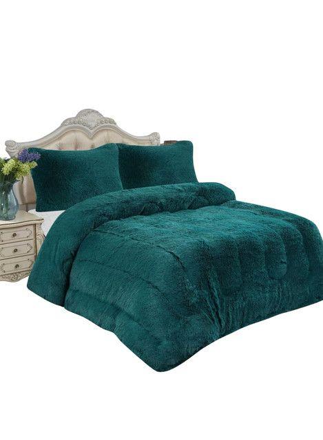 CUBRECAMA PELUDO CON CHIPORRO PLAZA Y MEDIA D3-0