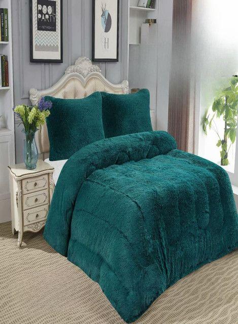 CUBRECAMA PELUDO CON CHIPORRO PLAZA Y MEDIA D3-2