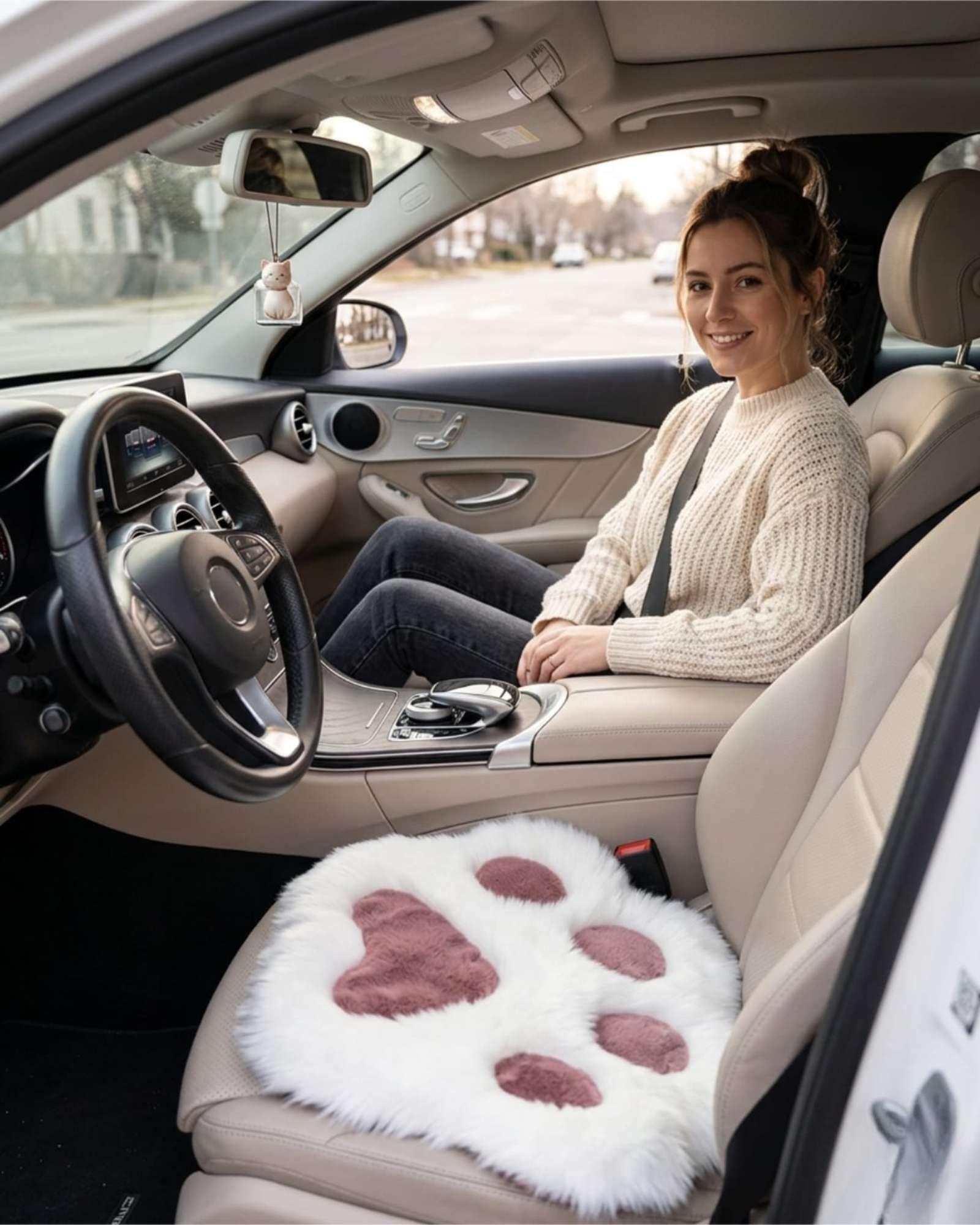 Alfombra Huellita De Gato Ultra Suave Varios Colores 70x80 blanco-1