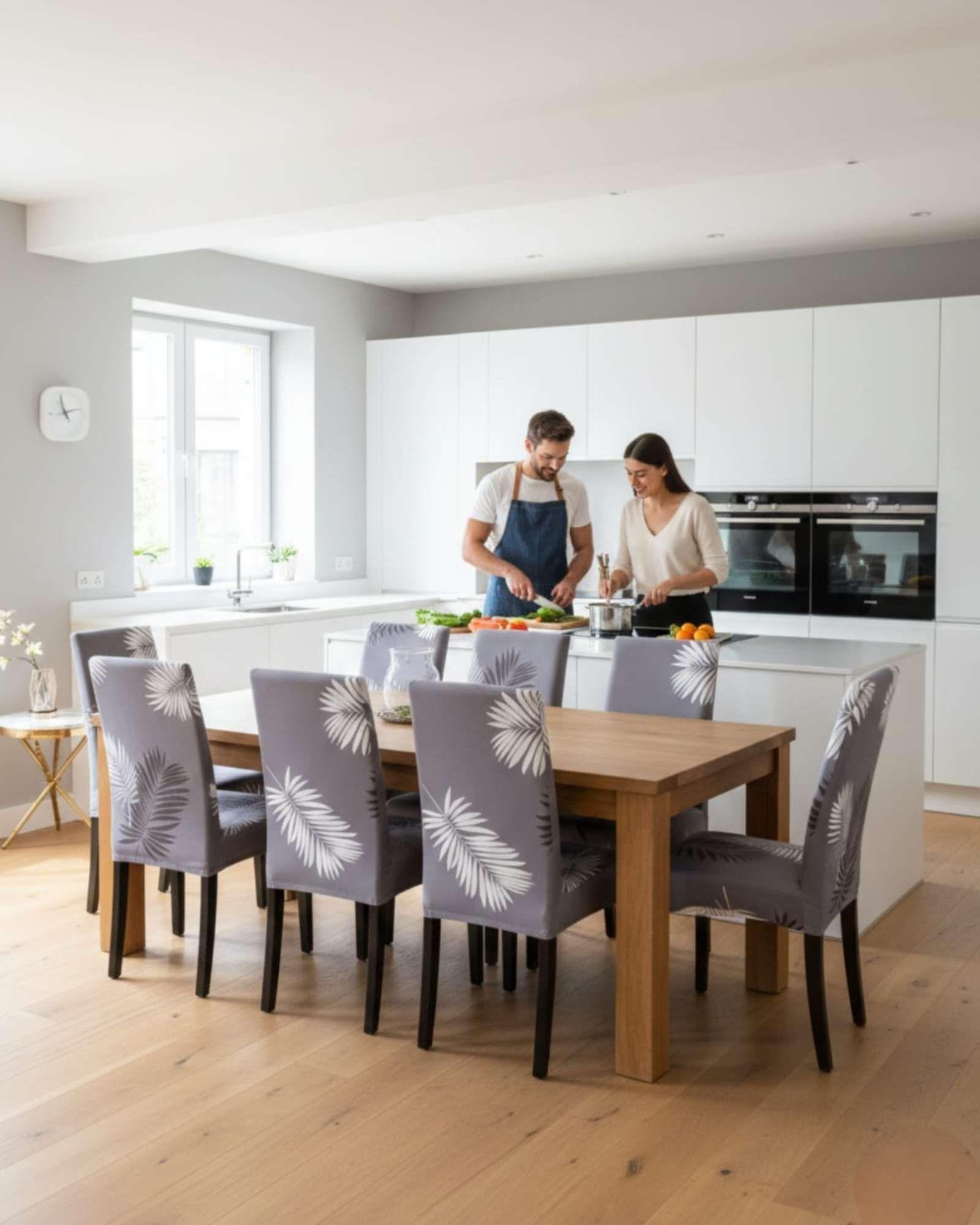 Pack de 6 fundas elasticas para sillas con diseño moderno M23-2