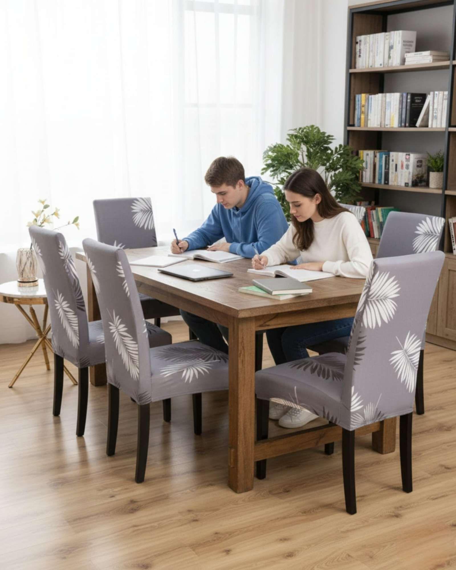 Pack de 6 fundas elasticas para sillas con diseño moderno M23-4