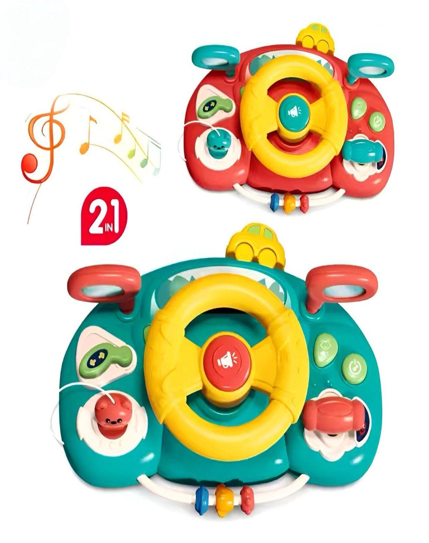 Juguete Infantil Volante de Auto Musical VERDE 29n5-3