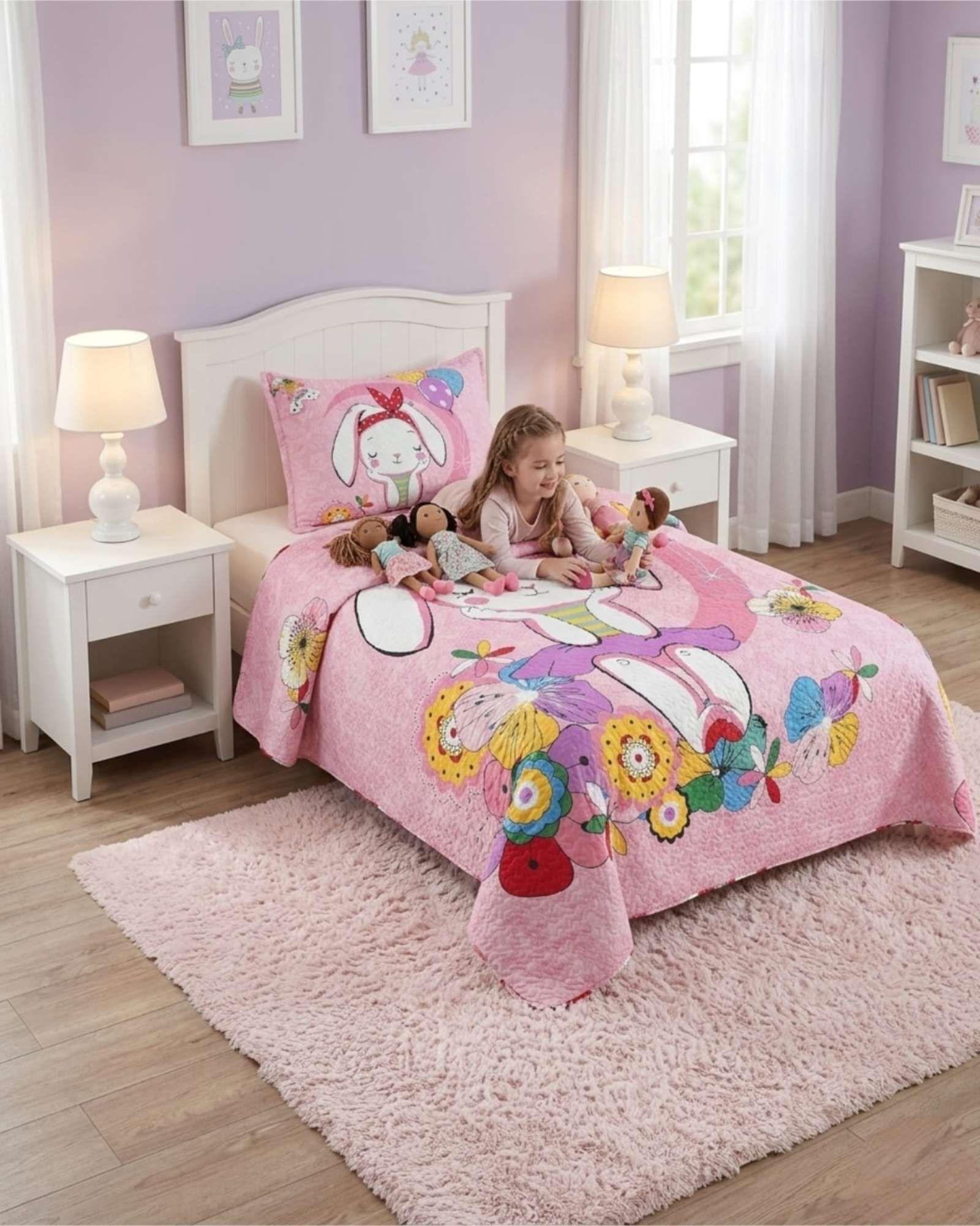 Cubrecama Verano Estampado Plaza Y Media Fresco Liviano a2-3