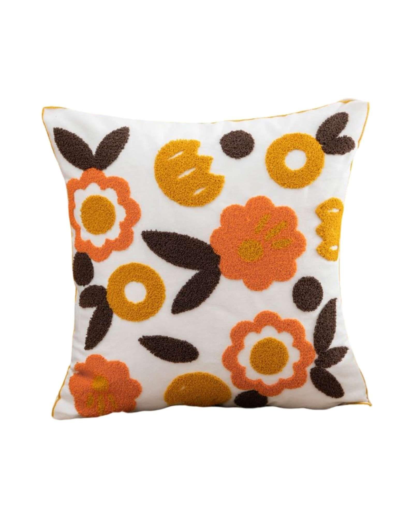 Set De 4 Fundas Para Cojin 45cm x 45cm Con Diseño Bordado m13-5