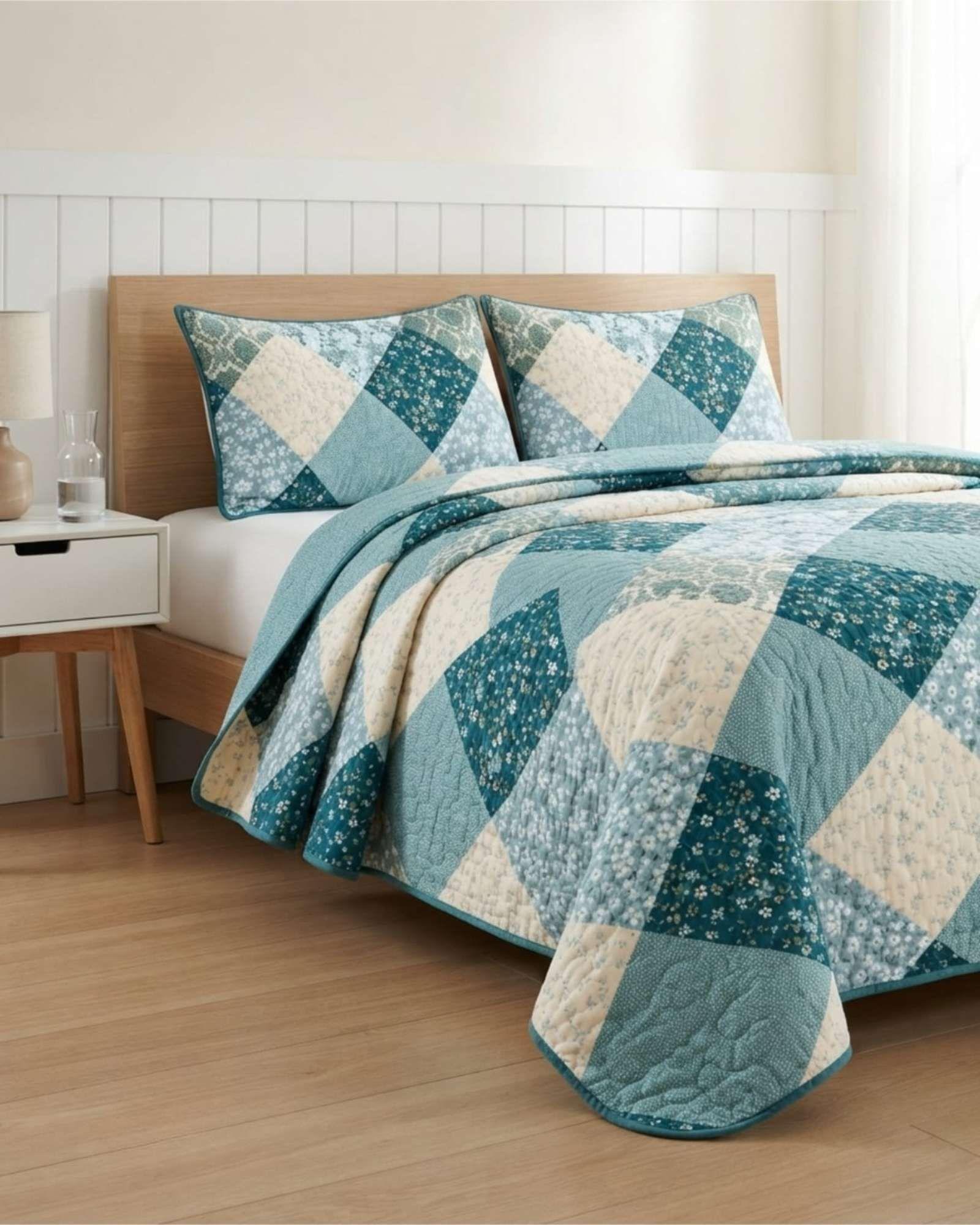 Quilt Delgado Para Verano Fresco King Mas Almohadas m14-4