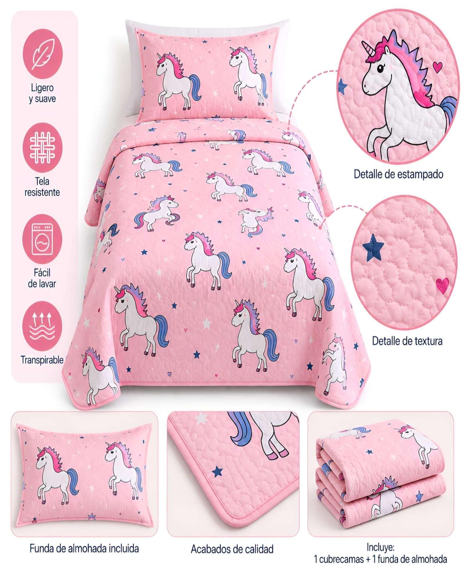 Cubrecamas Quilt Plaza Y Media Mas Almohada Textura Suave Y Fresca m16-4