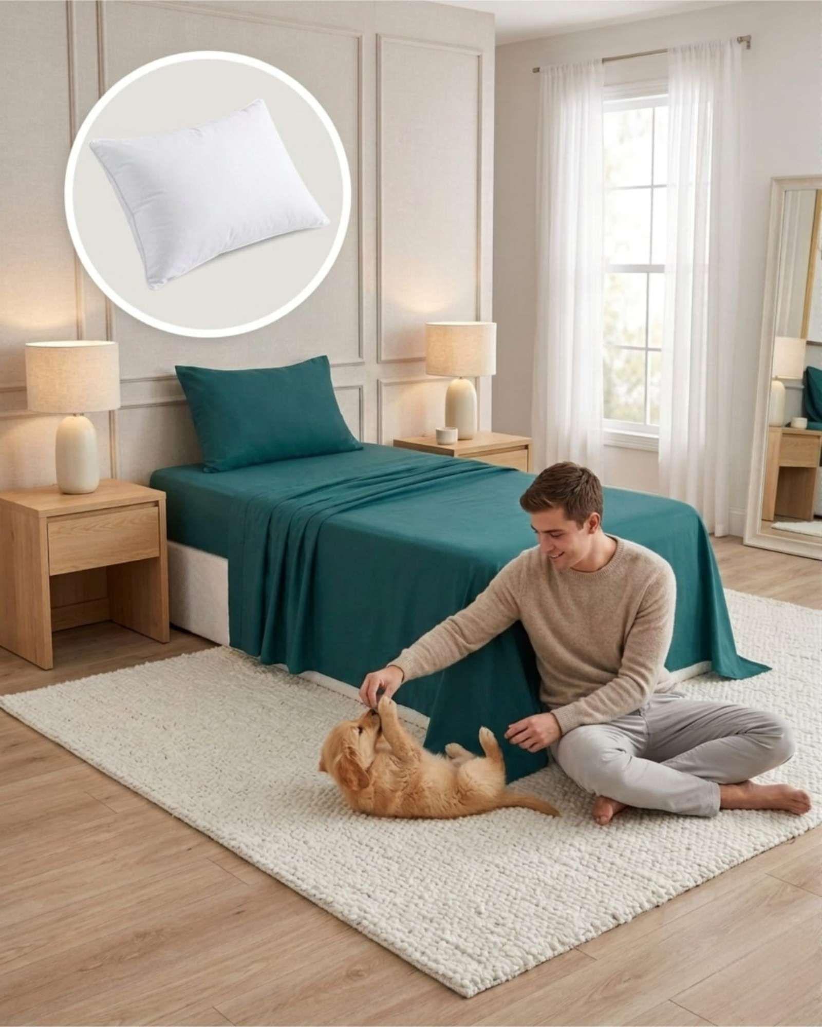 Pack Sabanas Plaza y Media Con Almohada Esponjosa 4 Piezas A6-0