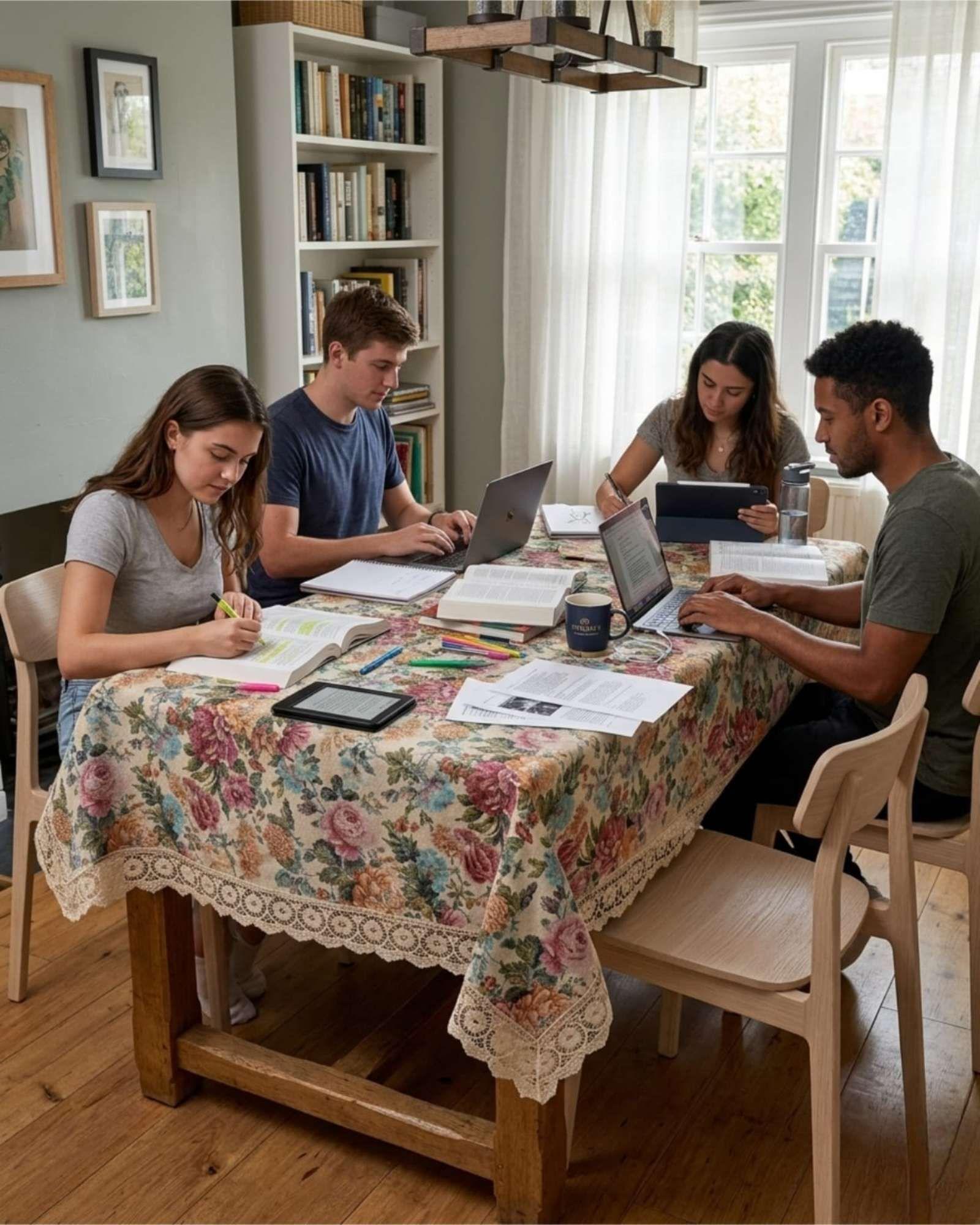 Mantel de Comedor Estilo Bohemio de 140x220cm m2-3