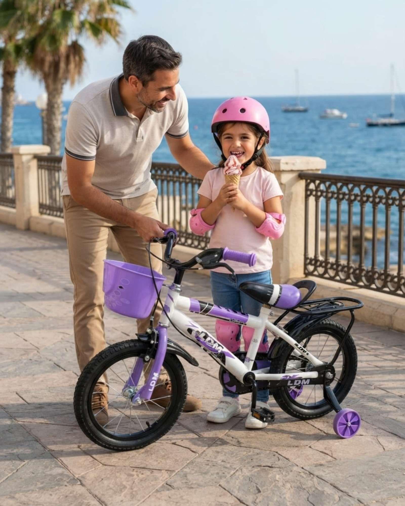 Bicicleta Para Niños Aro 14 Con Kit De Protección Y Casco 05-2