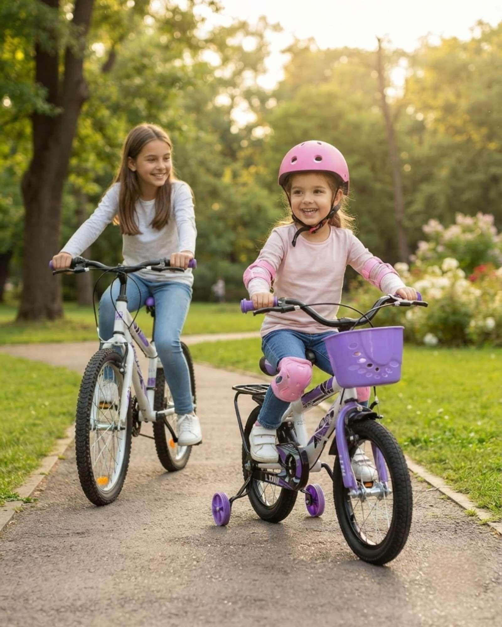 Bicicleta Para Niños Aro 14 Con Kit De Protección Y Casco 05-4