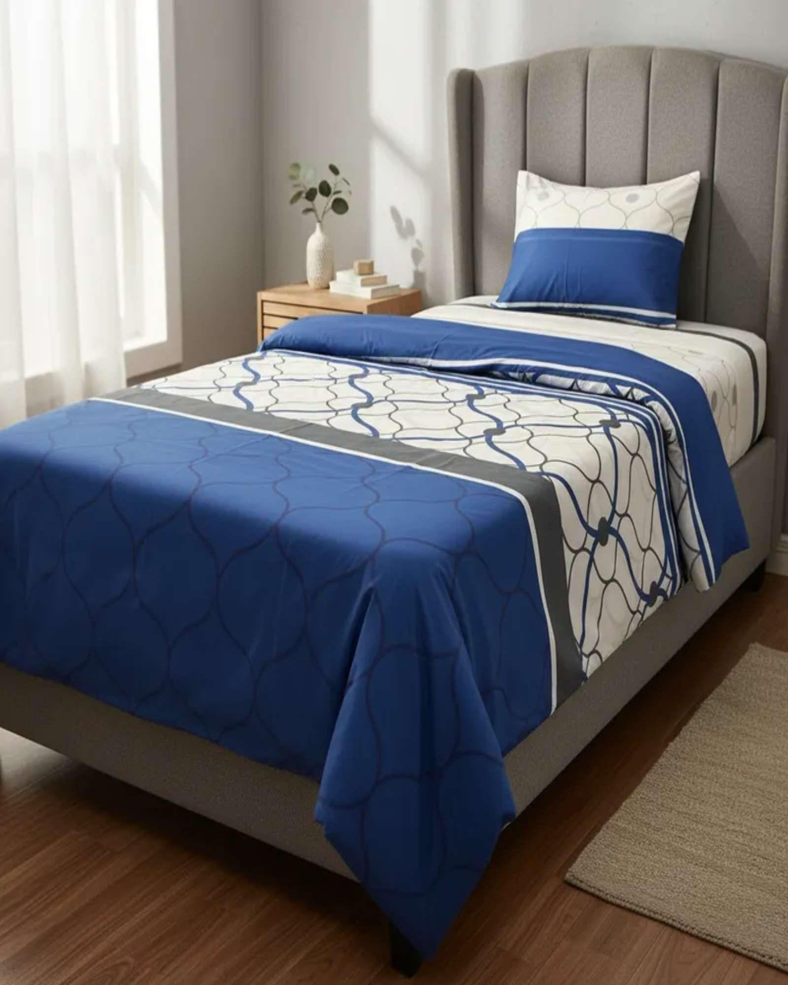 Juego de Sábanas plaza y media 100% Poliéster S05-2