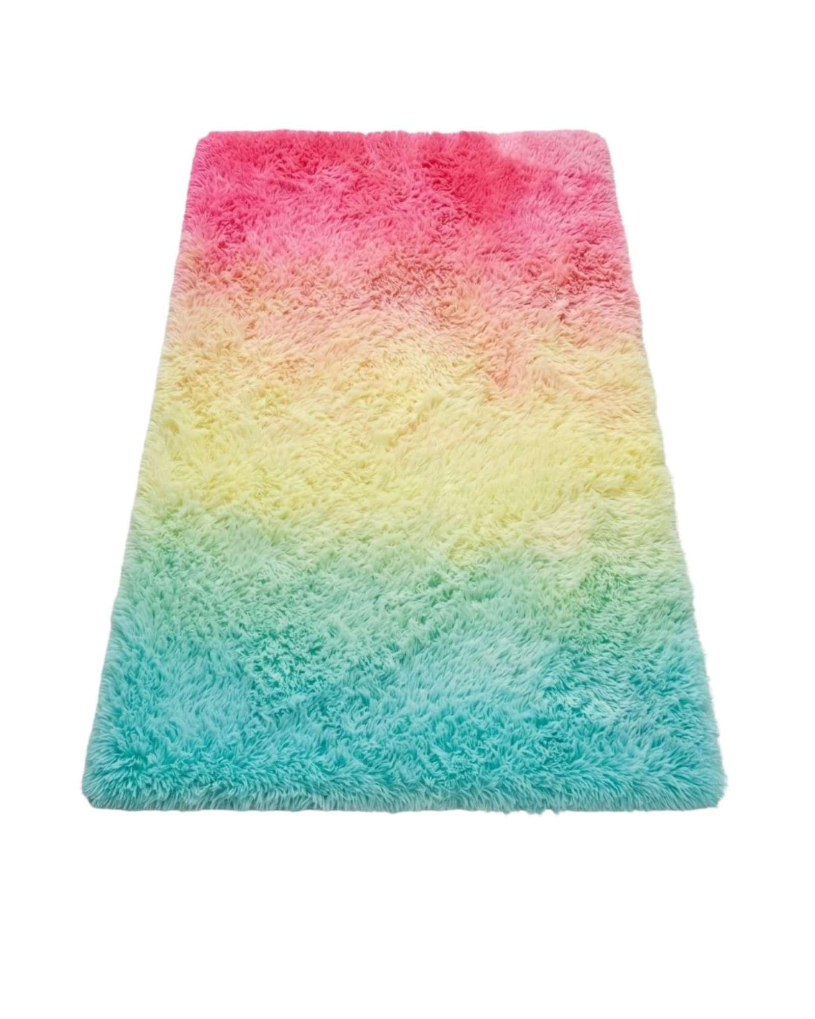 Alfombra Shaggy Peluda Extra Suave VERANO / INVIERNO 180 x 200 cm  Multicolor-4