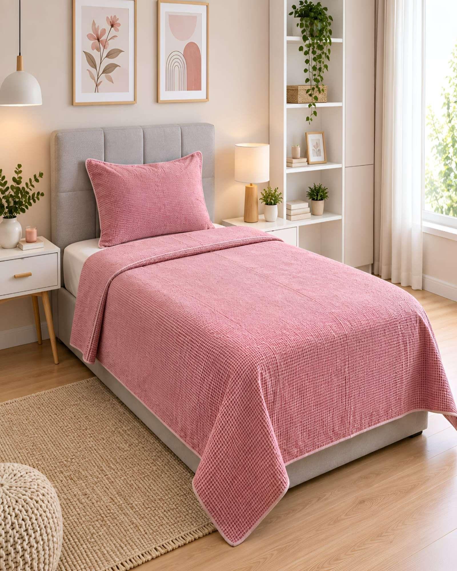 Cubrecamas Quilt Plaza Y Media Textura Suave Y Fresca m11-3