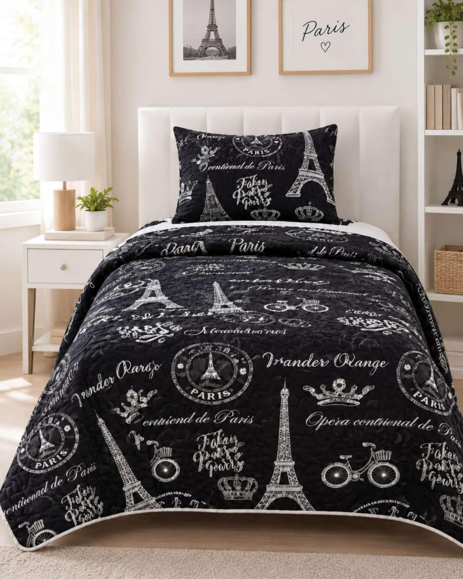 Set Cubrelecho Quilt Verano 1.5 Plazas Fresco + 1 Almohada a6-1