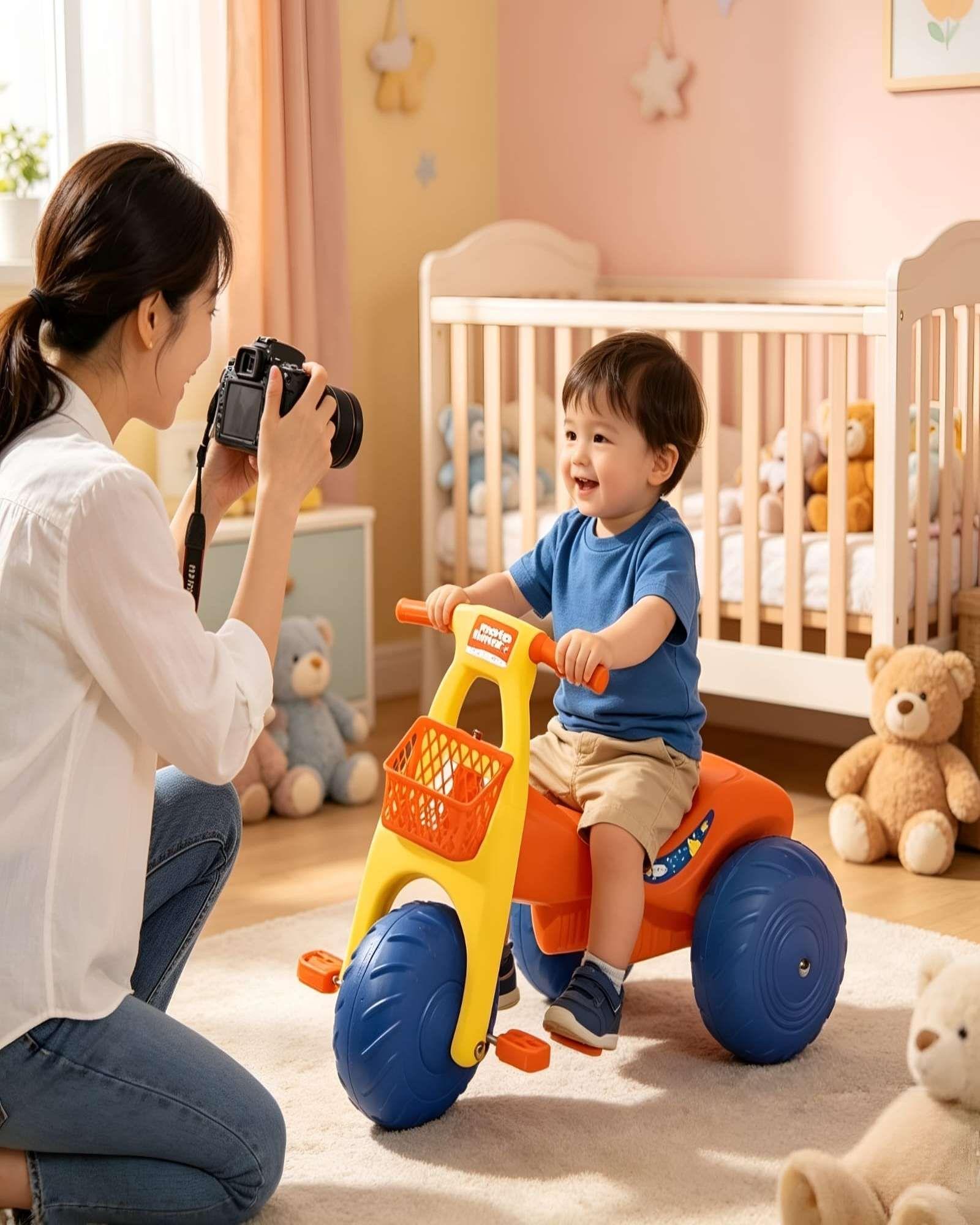 Correpasillos Infantil Moto Lunar Didactica De 3 Ruedas m2-2