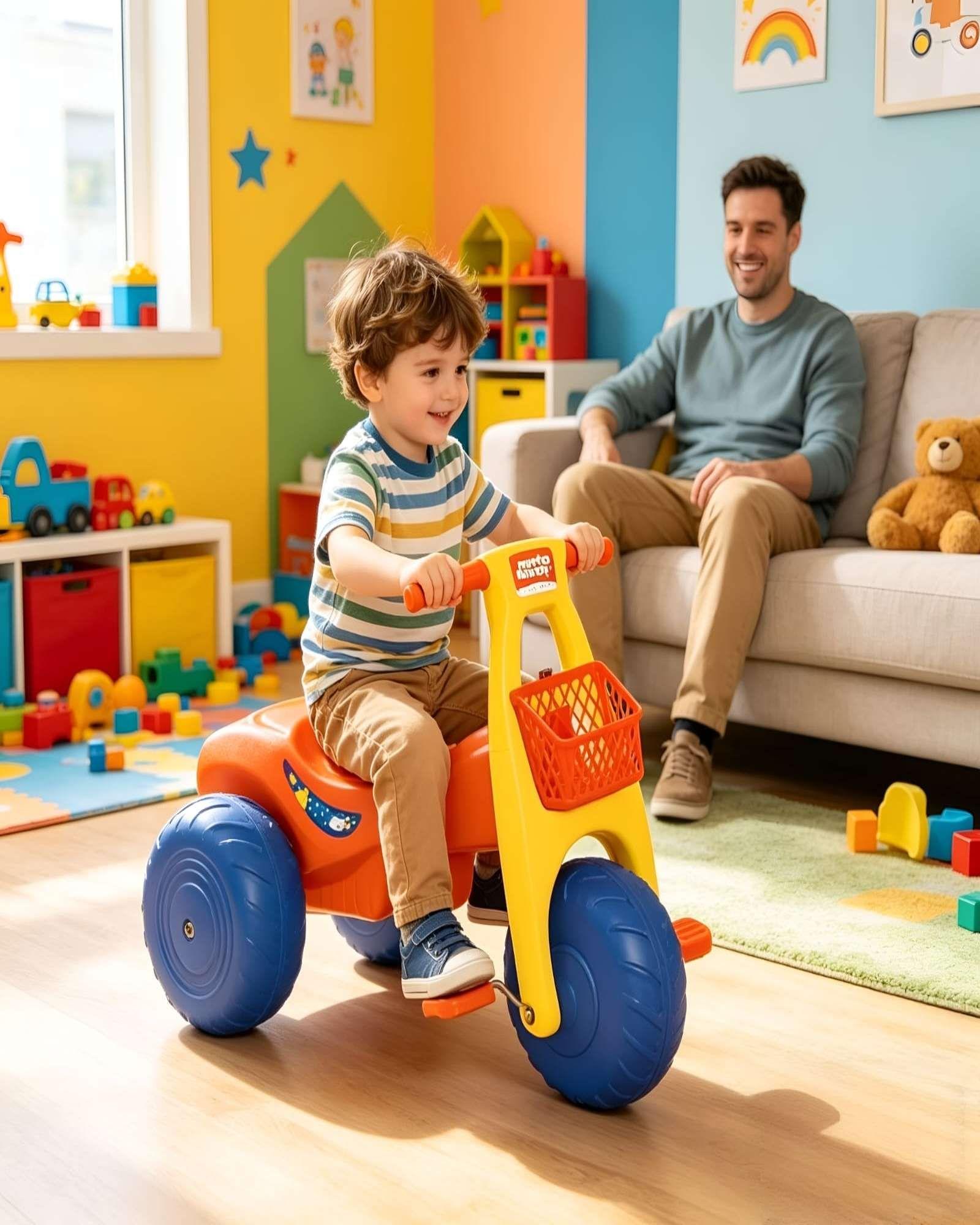 Correpasillos Infantil Moto Lunar Didactica De 3 Ruedas m2-4