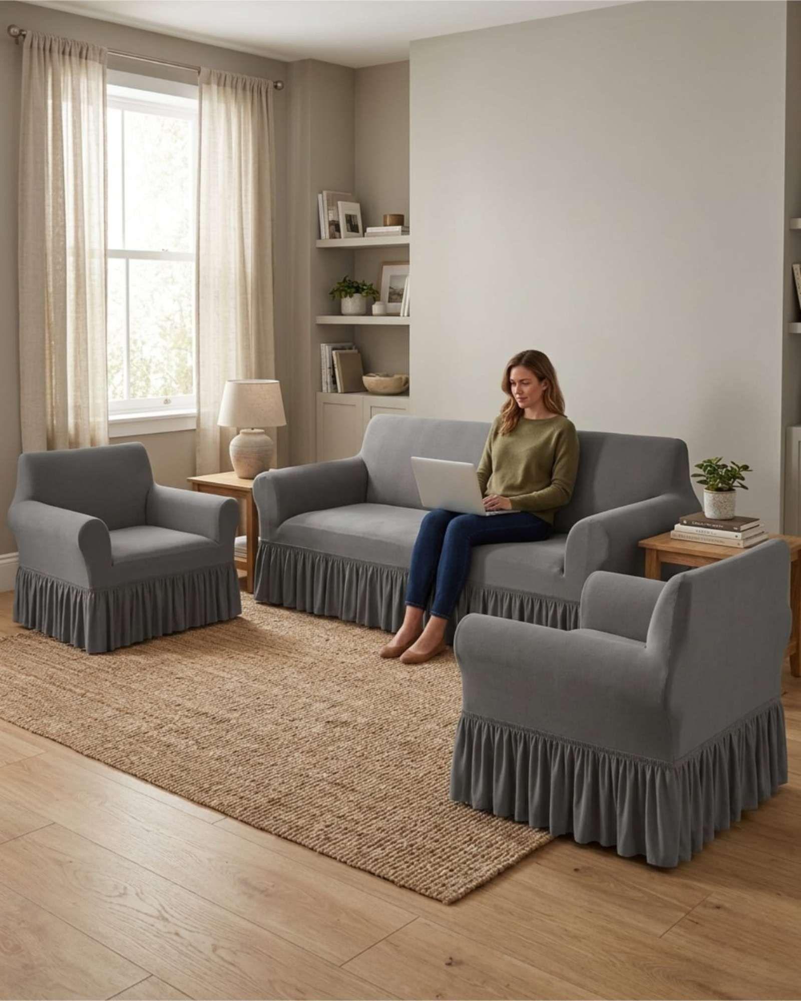 Juego de Fundas para Sillon Elasticas con Farolao 3+1+1 m1-3