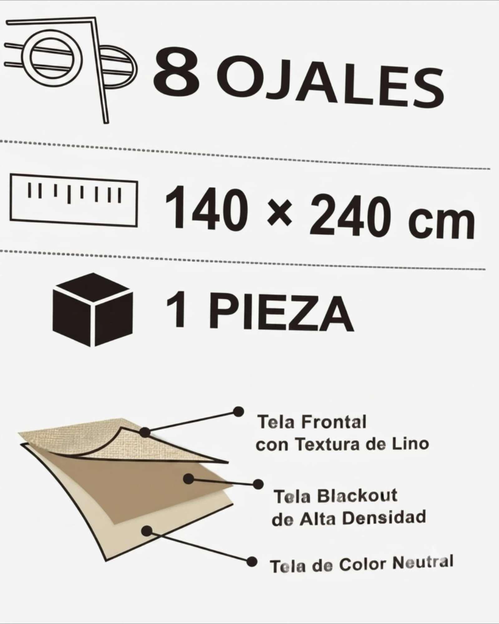 Cortinas Blackout De Alta Densidad Y Diseño Sofisticado m4-5