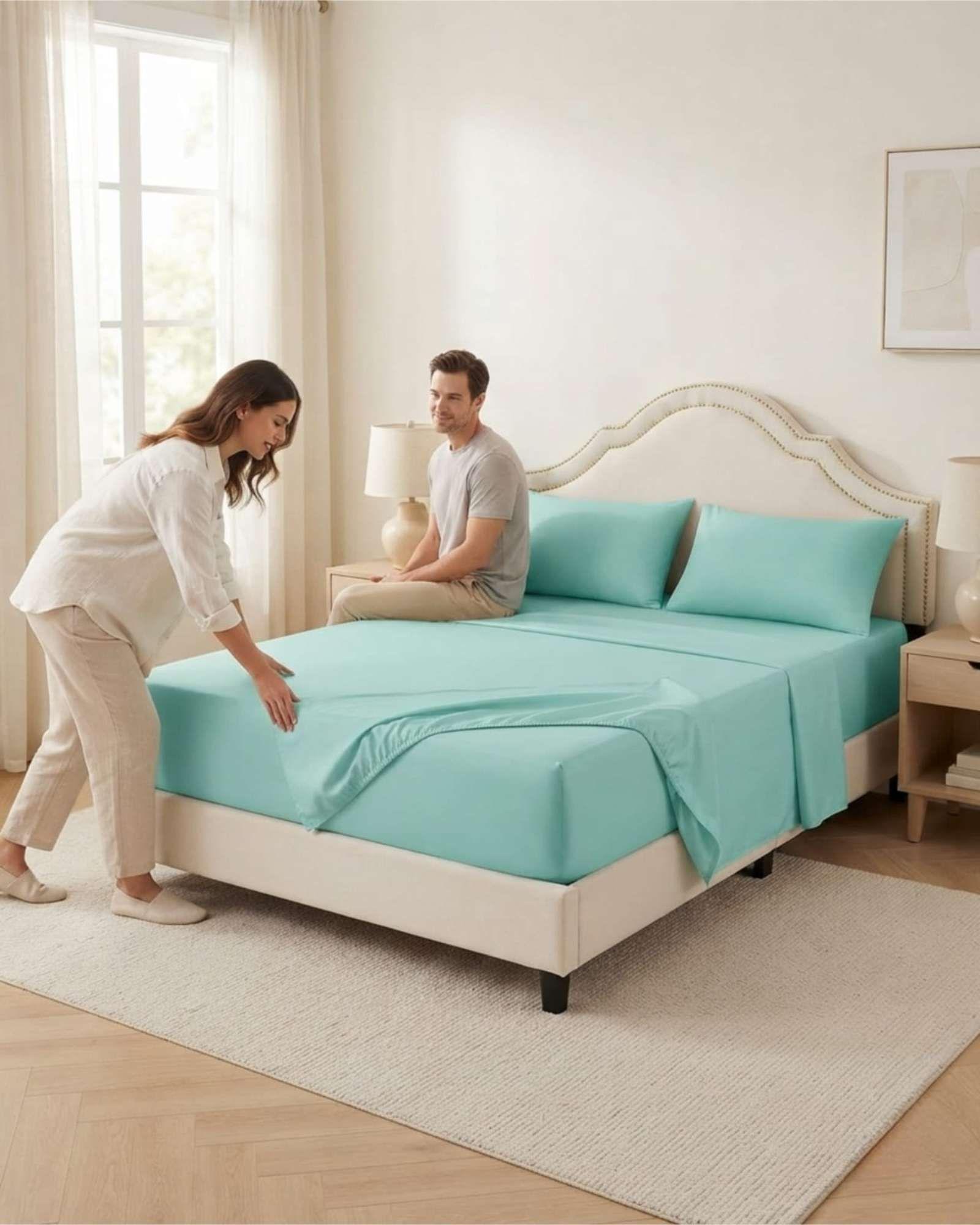 Sabanas King De 500 Hilos Calidad Hotelera Y Ajuste Perfecto m5-2