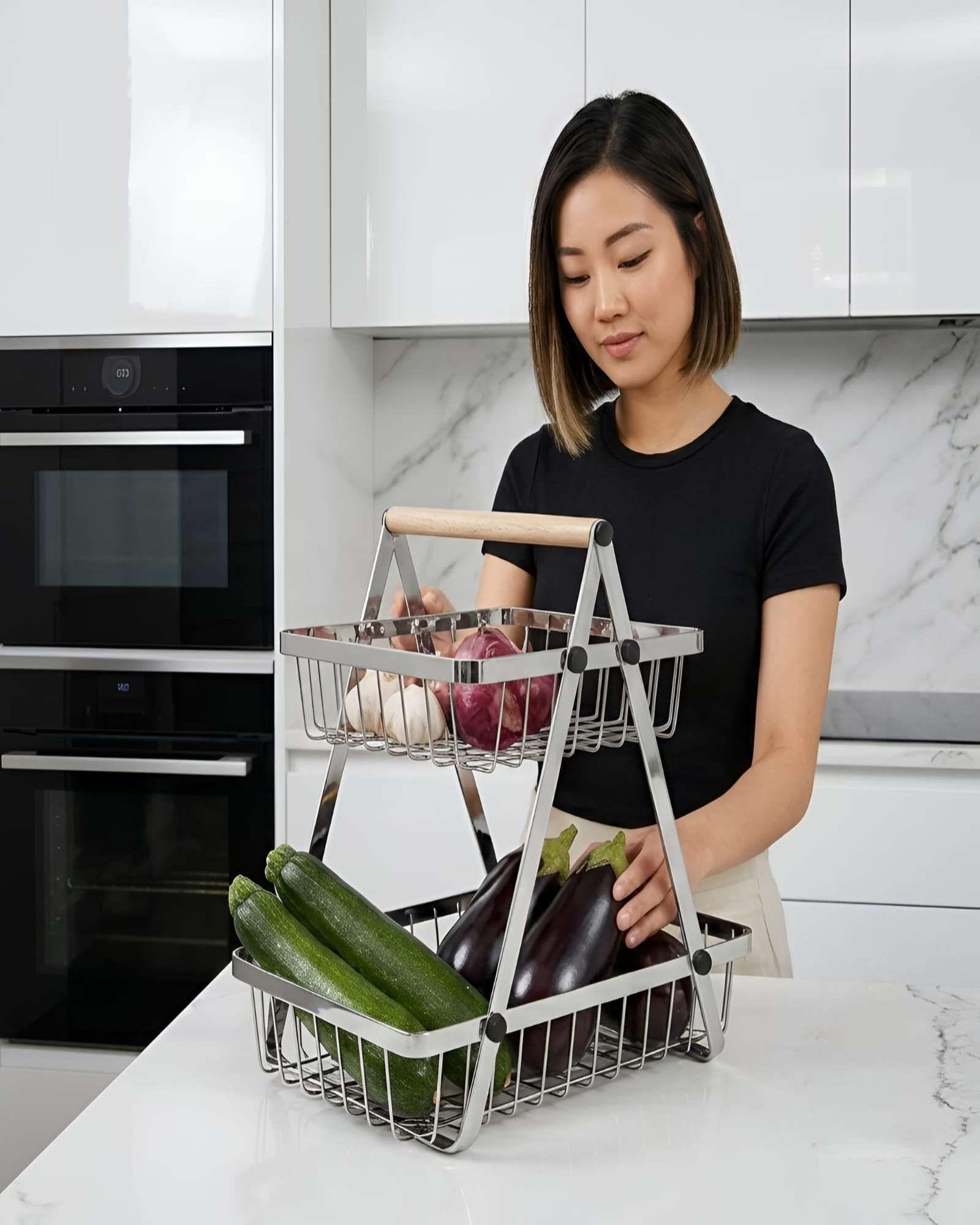 Organizador de Cocina 2 Niveles para Encimera y Alacena 02-2