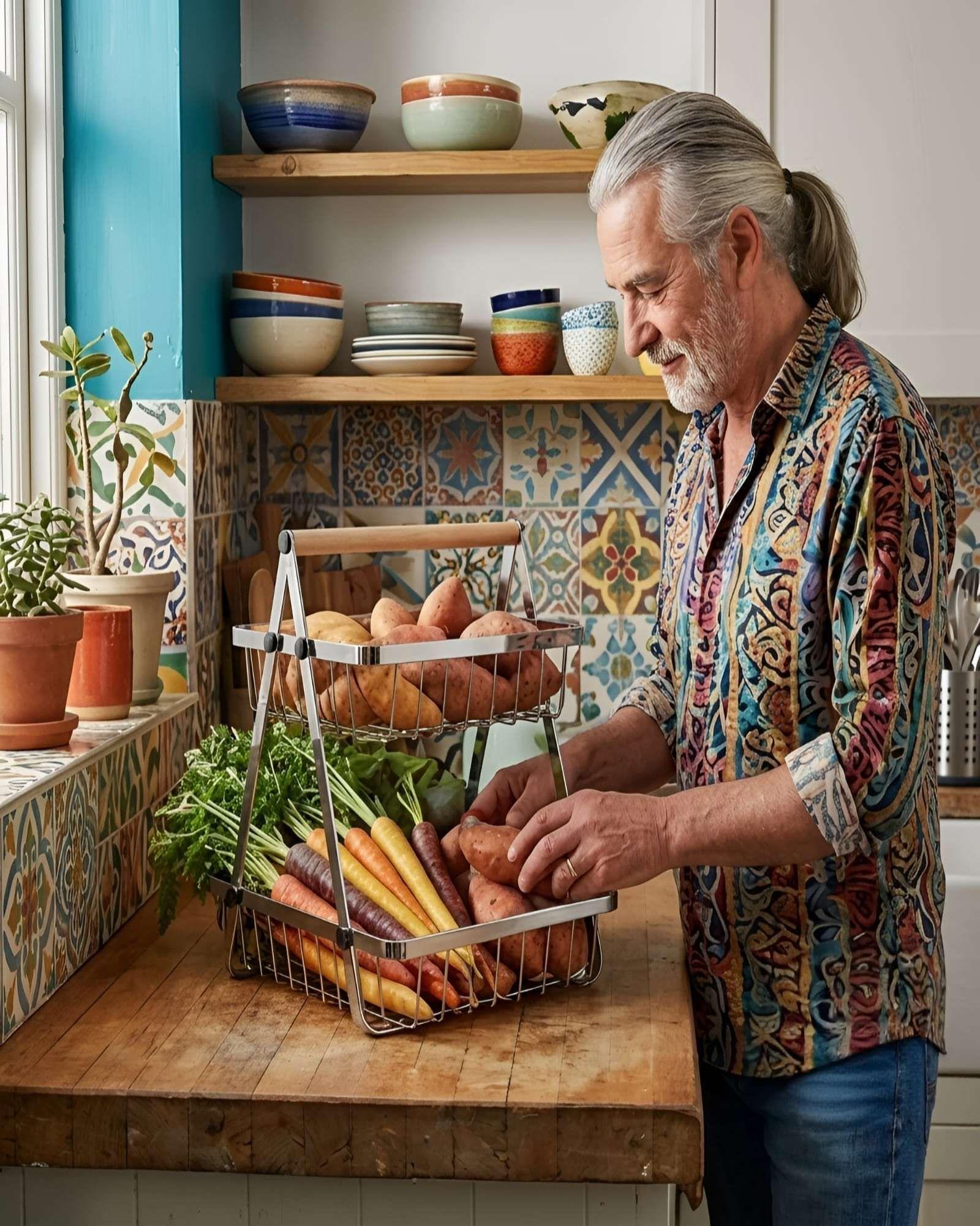 Organizador de Cocina 2 Niveles para Encimera y Alacena 02-4