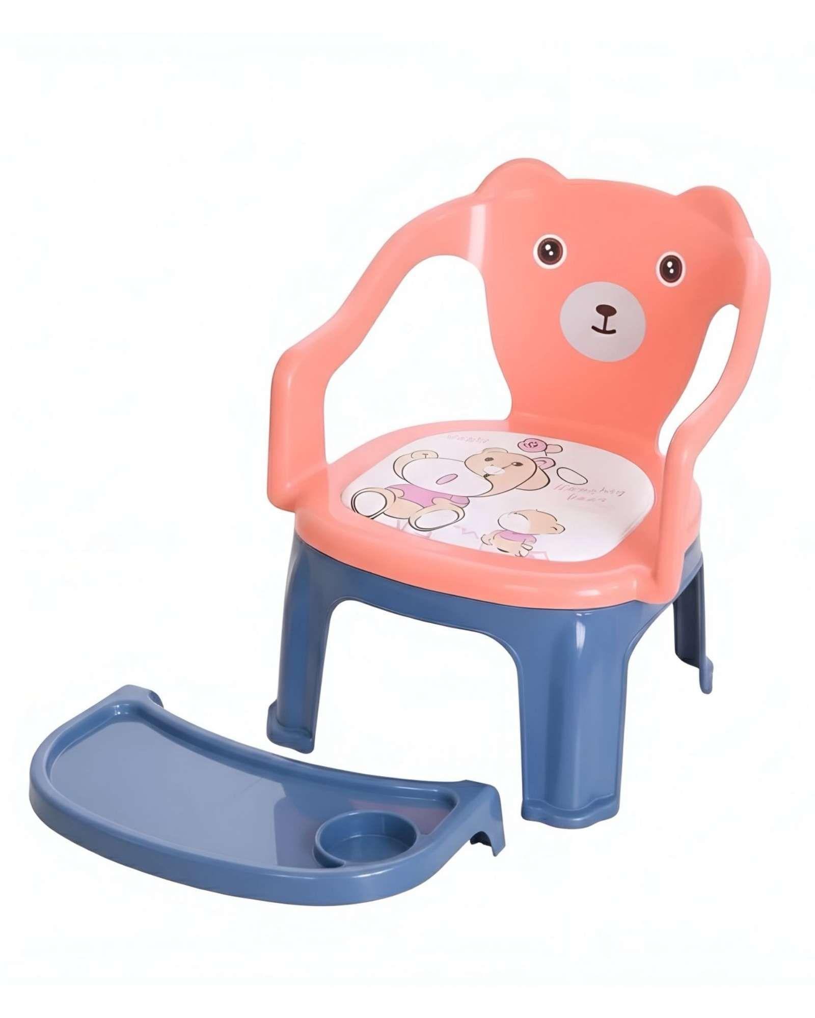 Silla de Comer Infantil con Bandeja extraible Diseño Osito 02-2