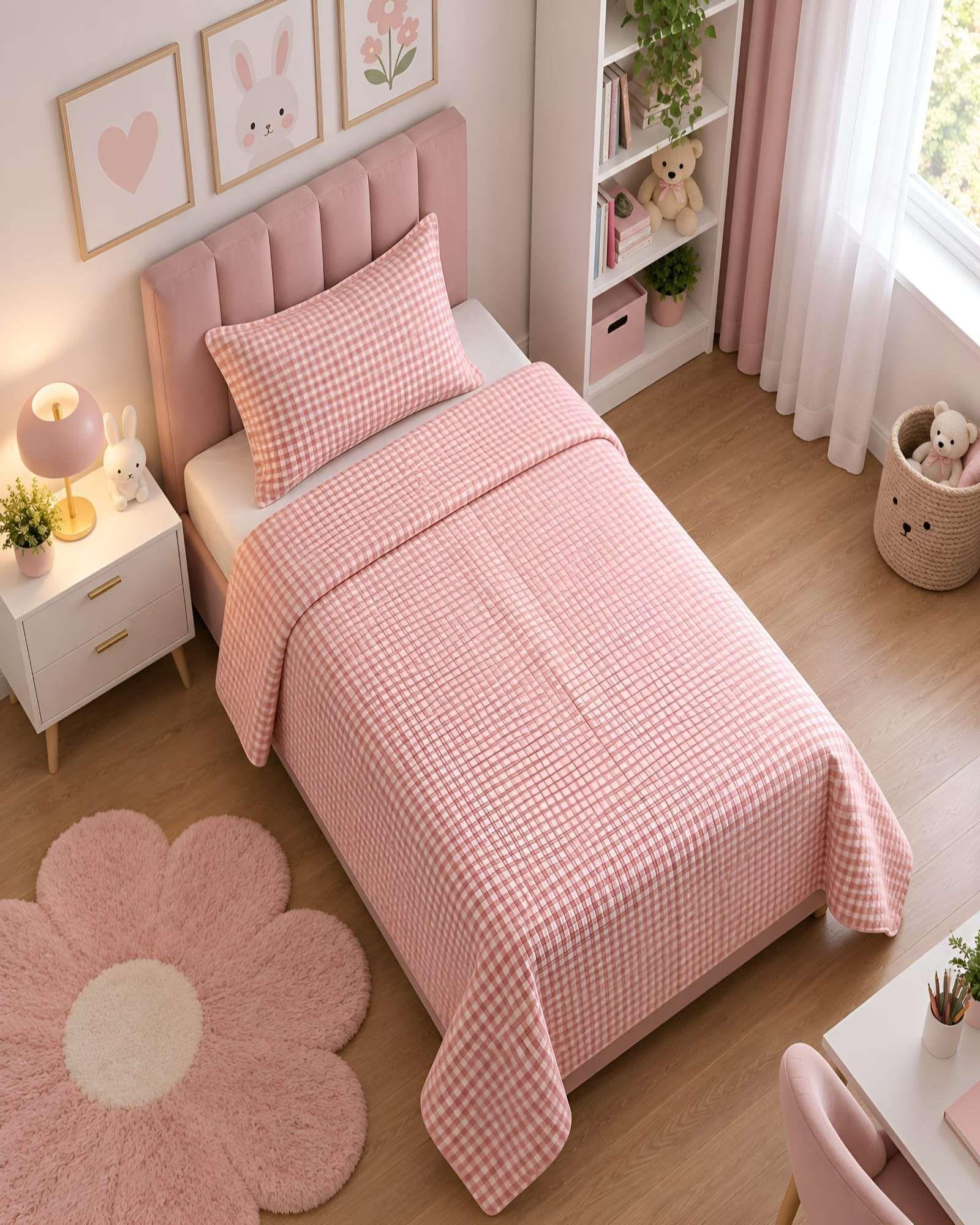 Cubrecamas Quilt Plaza Y Media Mas Almohada Textura Suave Y Fresca m8-2