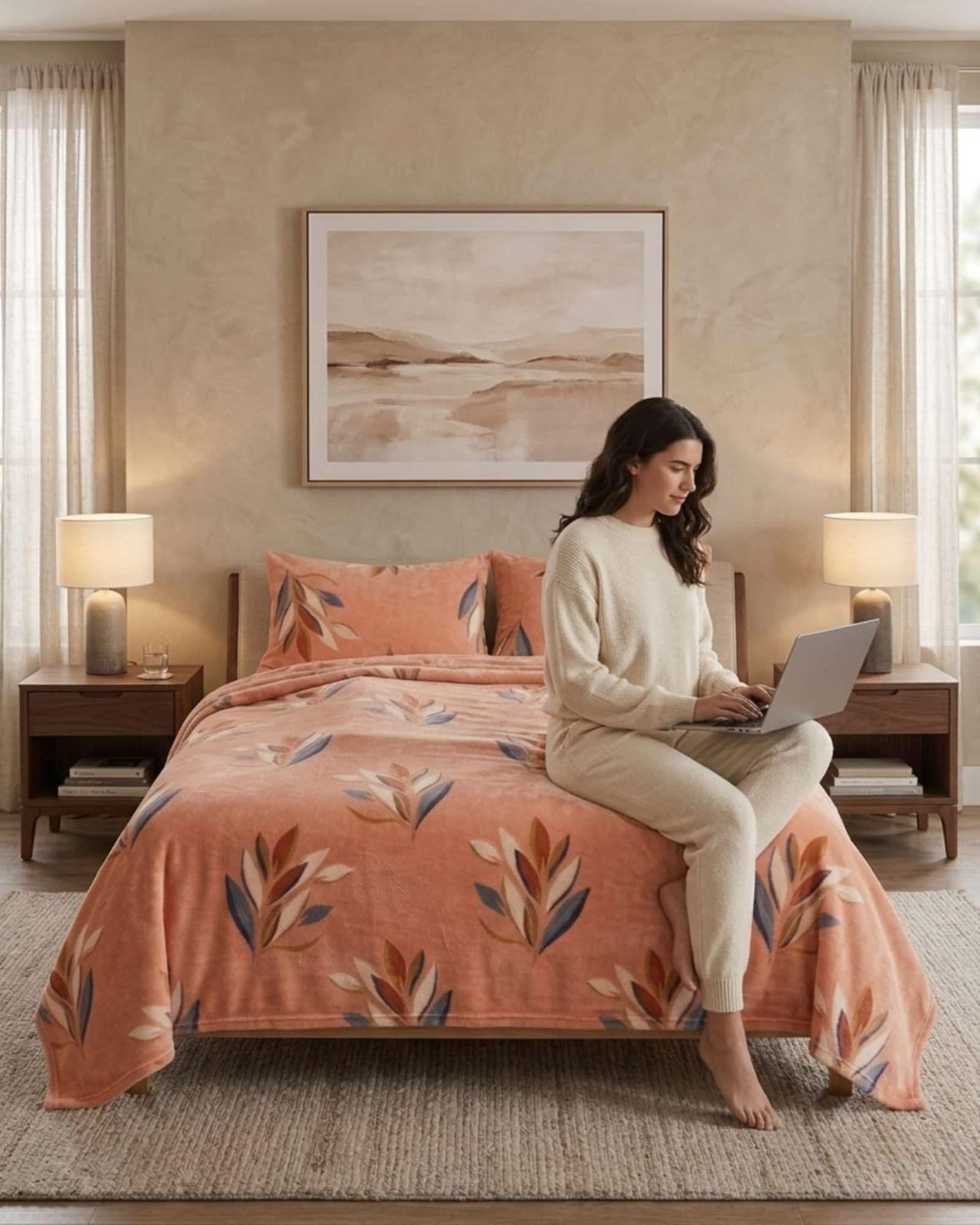 Sabanas Polar de Invierno King Estampado Premium m5-2