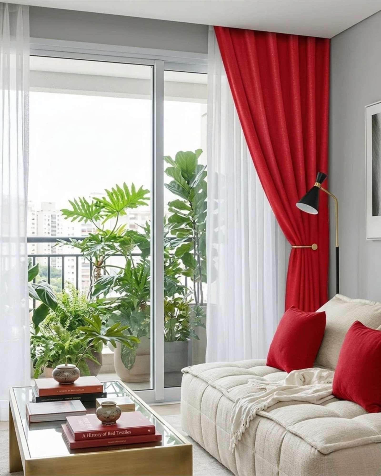 Set de Cortinas Blackout Engomadas Modernas de Lujo m16-4