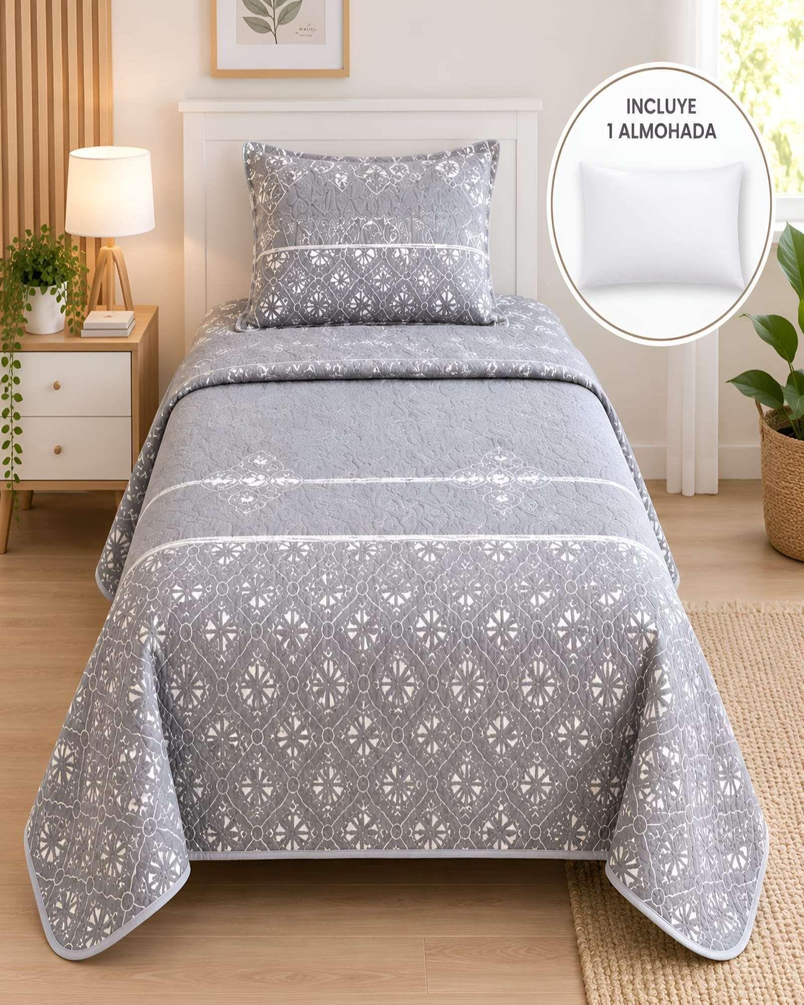 Quilt 1.5 Plazas 180x230 cm + Funda de Almohada-2