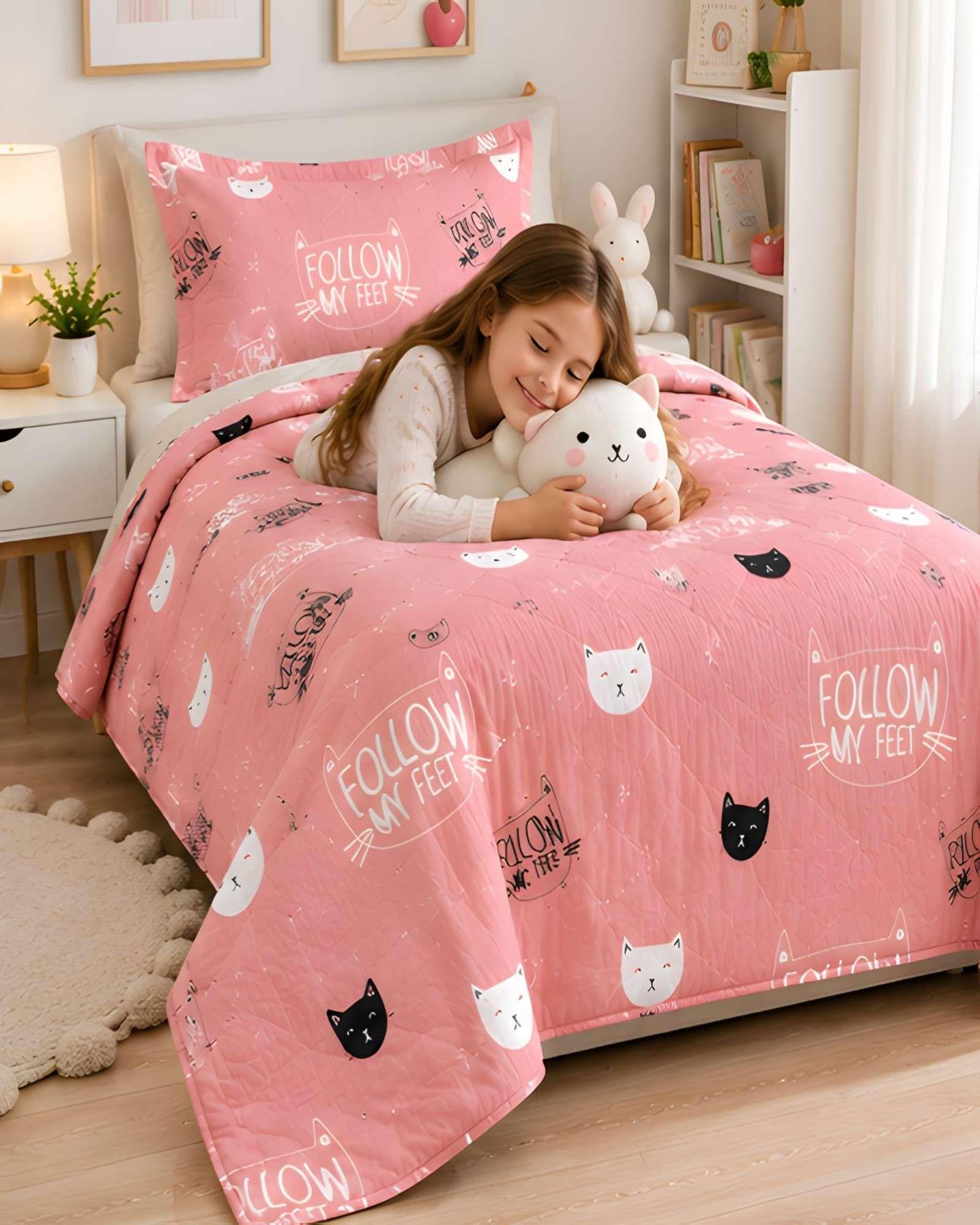 Cubrecama Quilt de Verano Plaza y Media con Funda Incluida-2