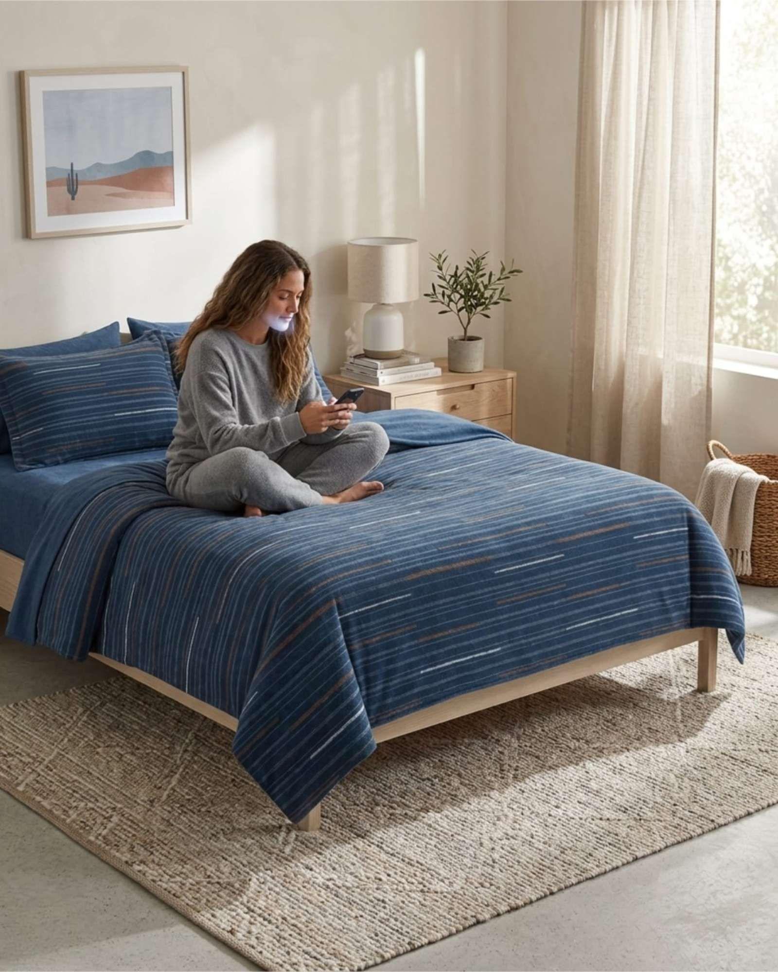 Sabanas Polar de Invierno King Estampado Premium m1-4