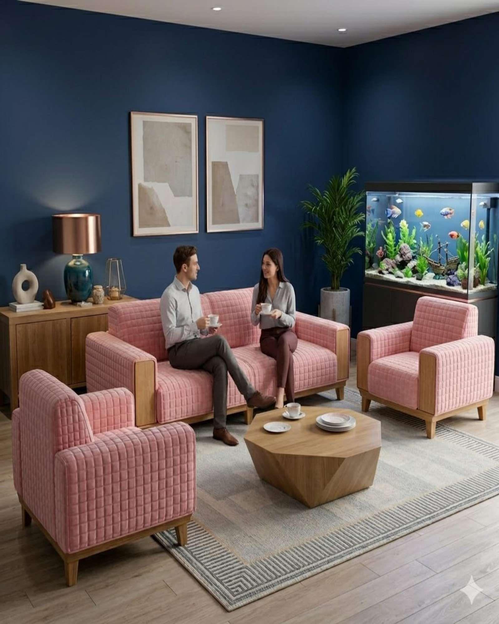 Cubre Sillón Mat Plush Acolchado 3+1+1 Diseño Elegante m1-0