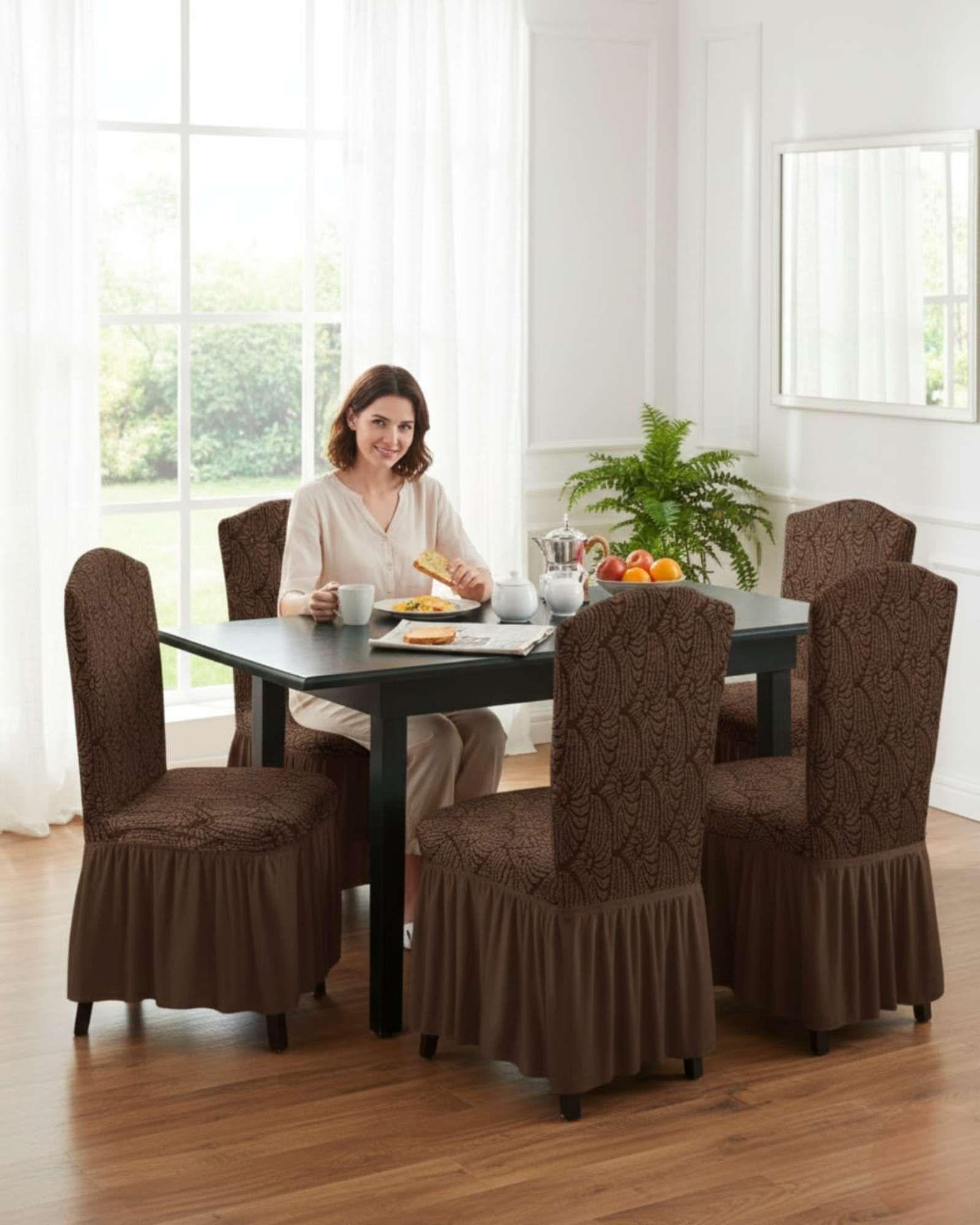 Pack de 6 fundas protectoras para sillas tejido 3D M8-4