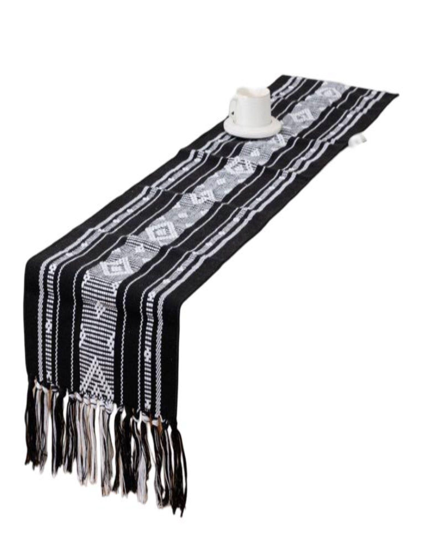 CAMINO DE MESA CROCHE 30 X 180cm Negro-0